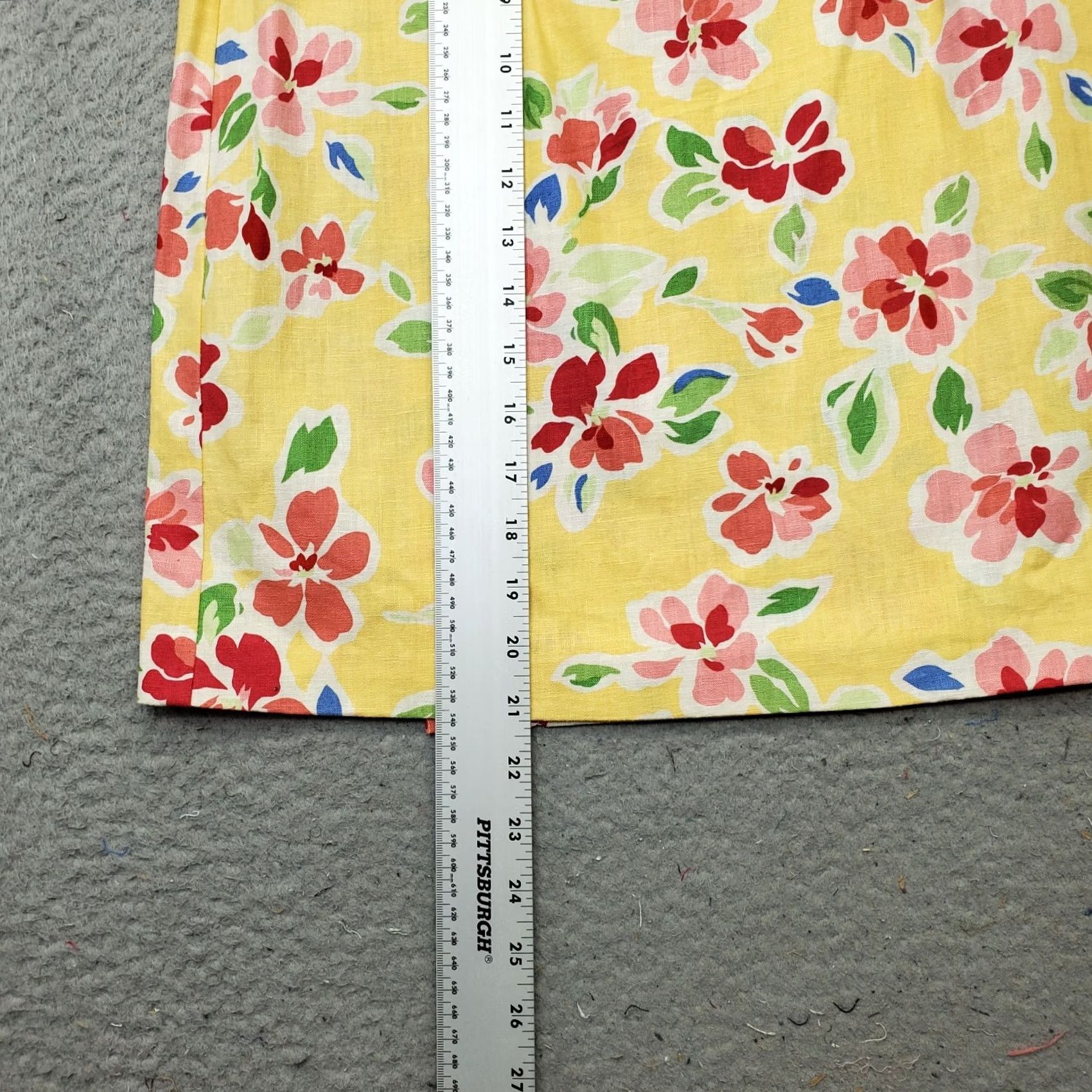 Talbots Talbots Wrap Skirt Womens Size 10P Multicolor Floral Linen Blend Button Front Short Size 32" / US 10 / IT 46 - 4 Thumbnail