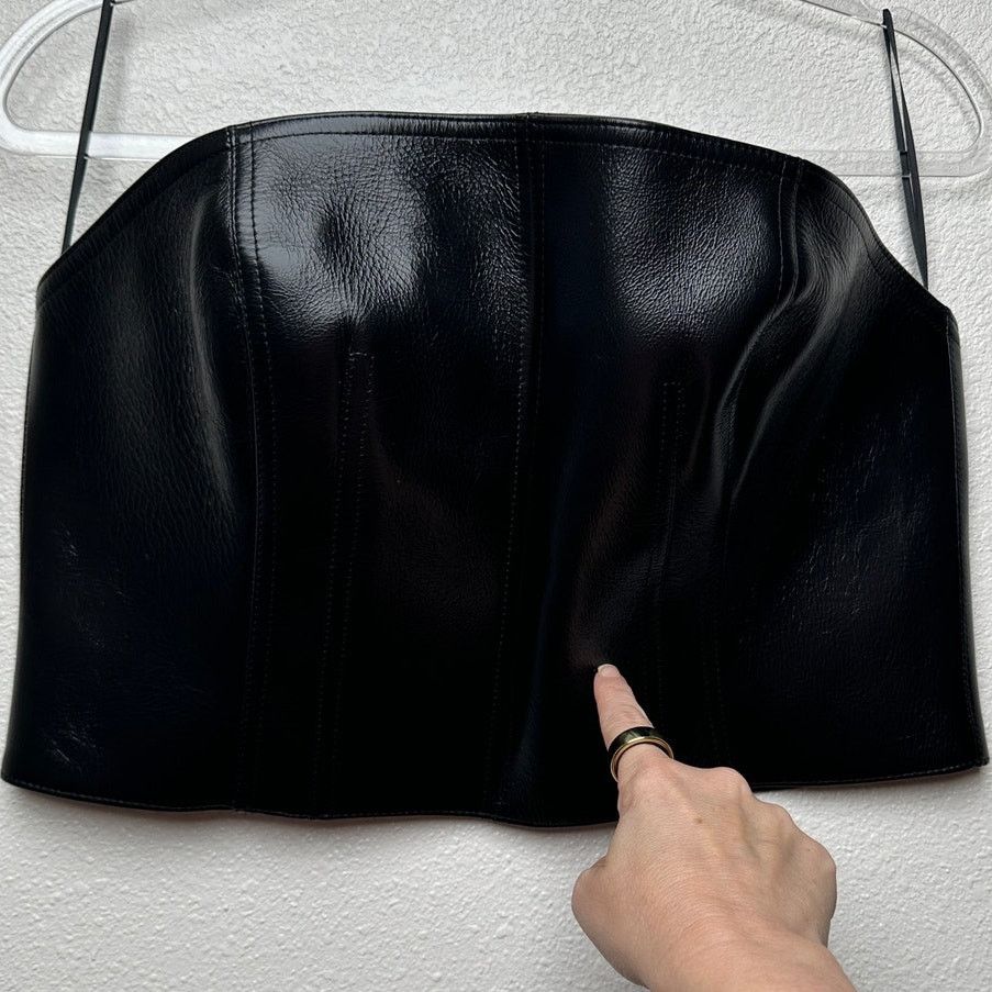Alexander McQueen Alexander McQueen Corset Top Black Women's US 14 Leather Size XL / US 12-14 / IT 48-50 - 5 Thumbnail