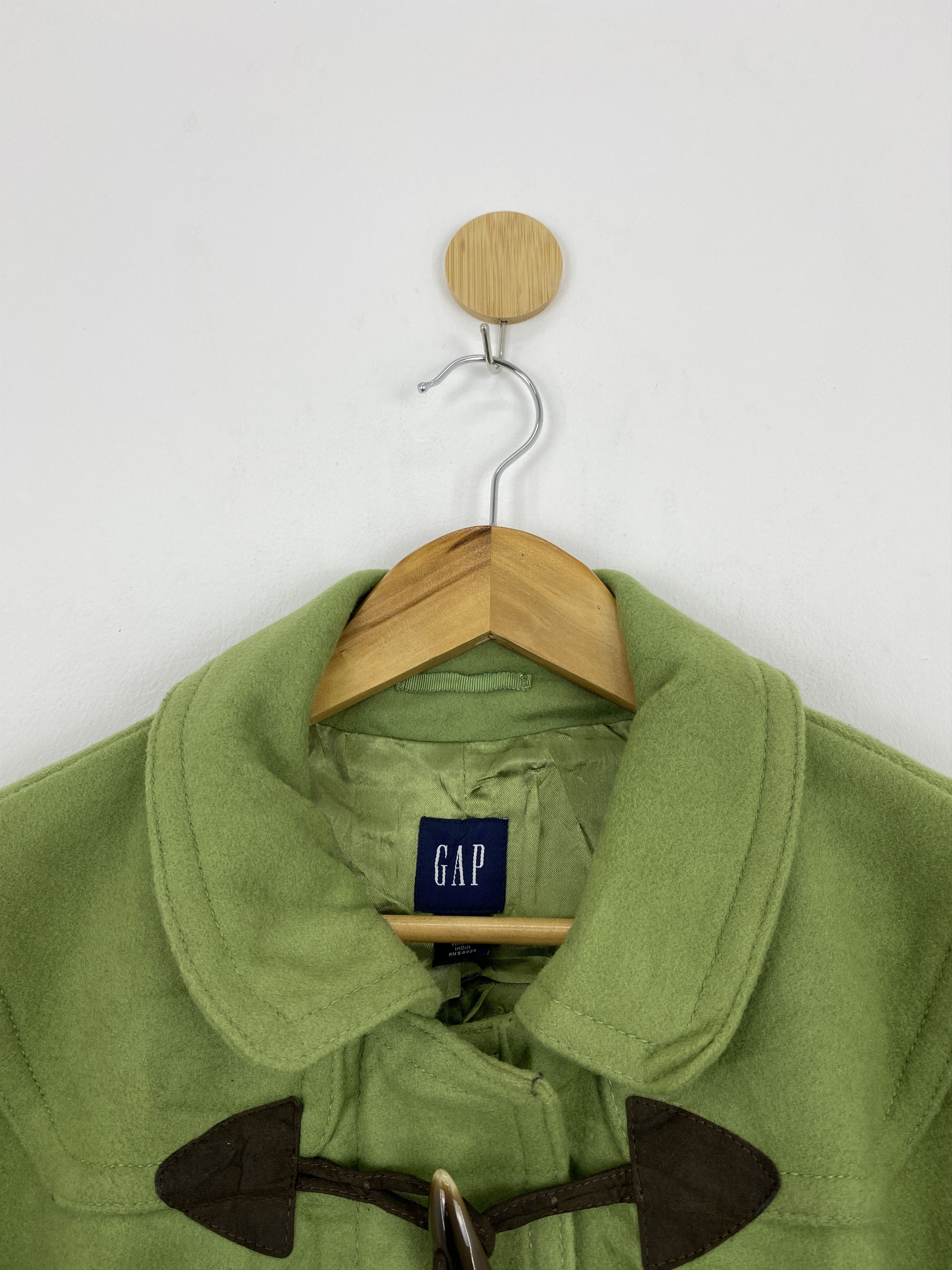 Gap Vintage Gap Pea Coat Women Lime Green Wool Jacket J1747 Size US L / EU 52-54 / 3 - 9 Thumbnail