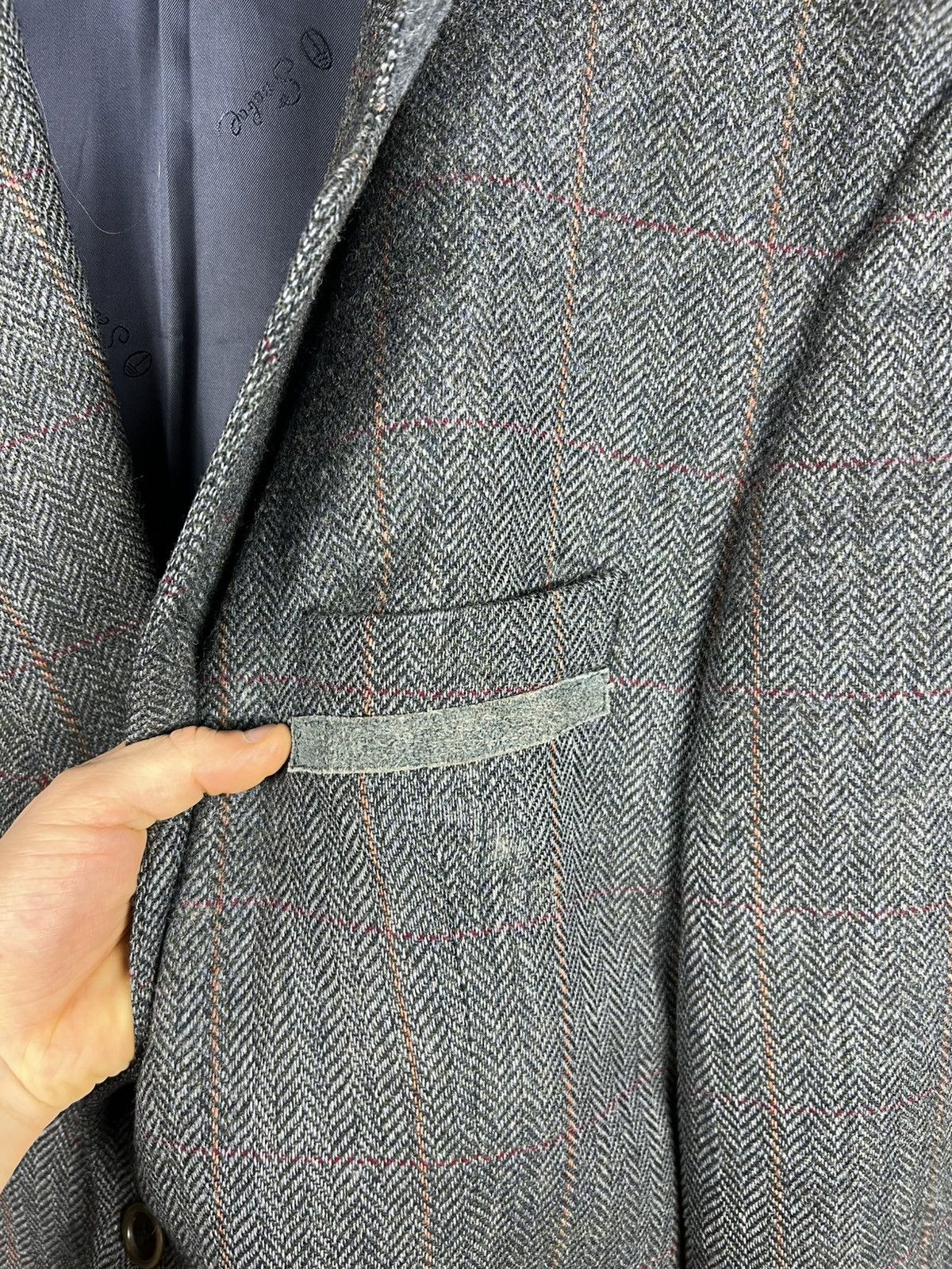 SCABAL Vintage 80s Scabal wool herringbone blazer jacket tweed Size US L / EU 52-54 / 3 - 10 Thumbnail