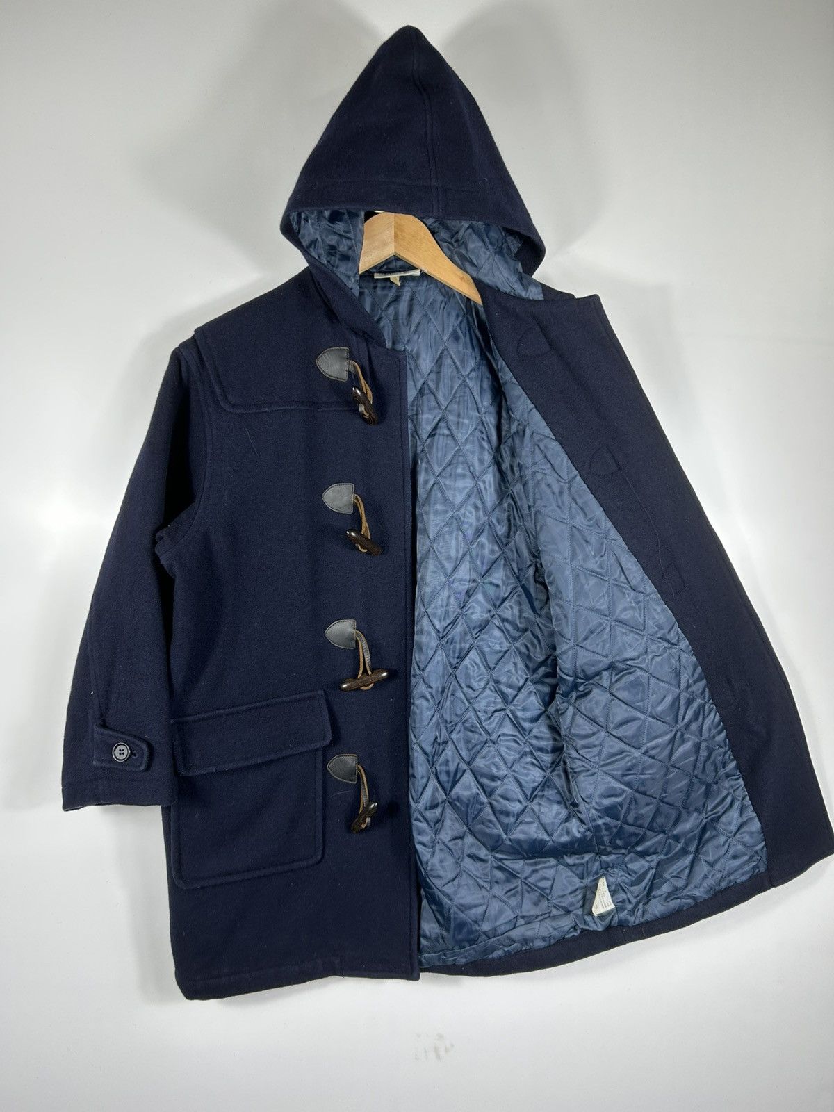 Lacoste × Vintage ⚡️Vintage Lacoste Hooded Wool Duffle Coat Jacket Size US S / EU 44-46 / 1 - 9 Thumbnail