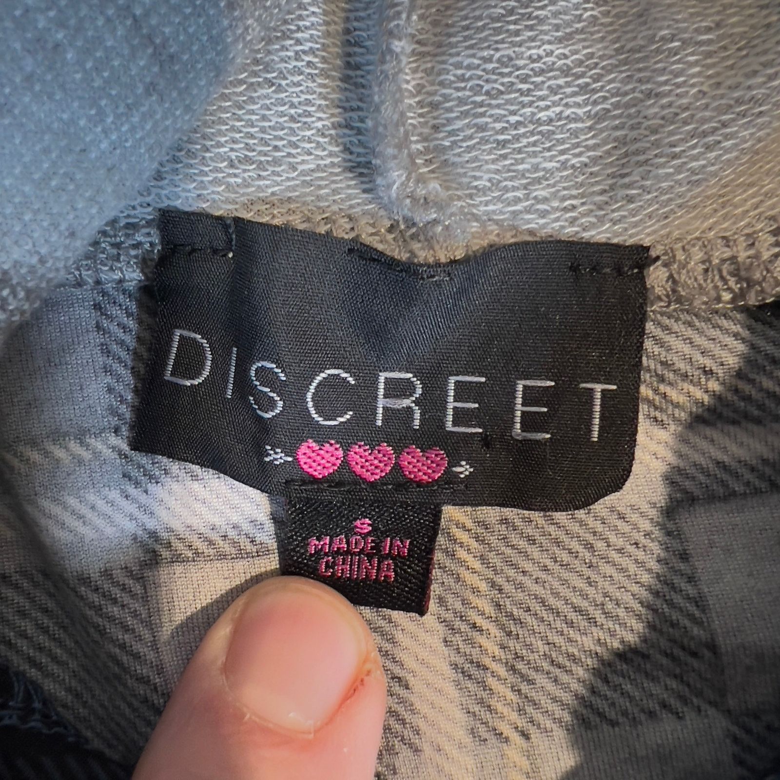 Other Discreet Button Flannel Shirt Hoodie Woman S Blue Drawstring Size S / US 4 / IT 40 - 2 Thumbnail
