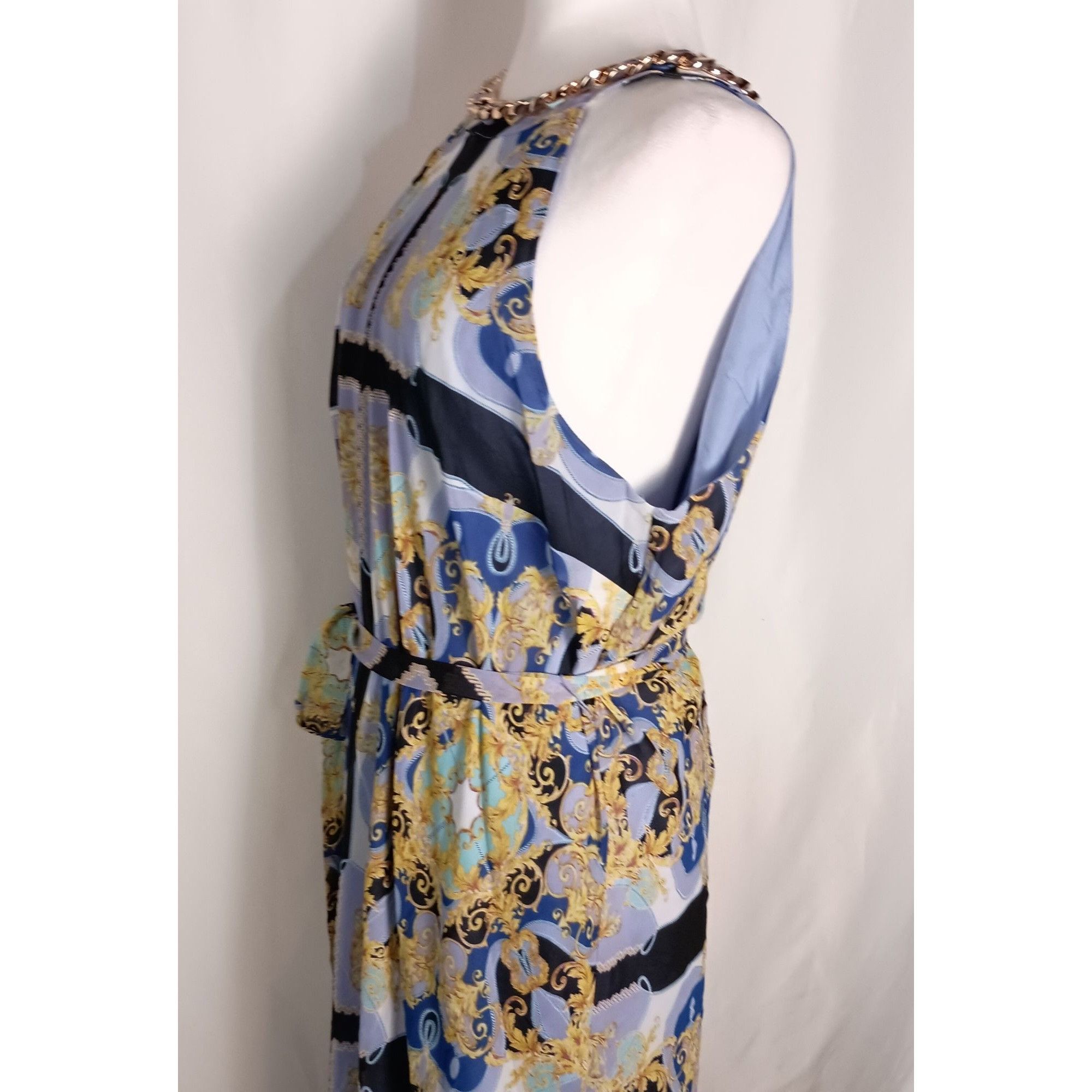 Other Bold Elements Cut to Curve Maxi Dress XL Chain Link Halter B Size XL / US 12-14 / IT 48-50 - 5 Thumbnail