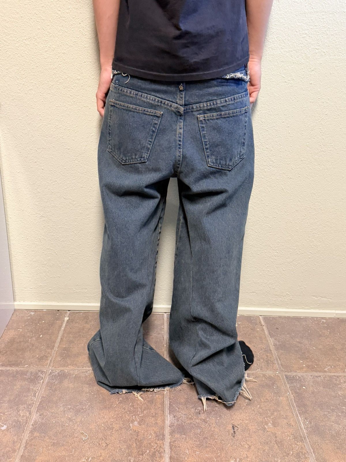 Other Custom Double Waist Baggy Jeans Size US 28 / EU 44 - 2 Thumbnail