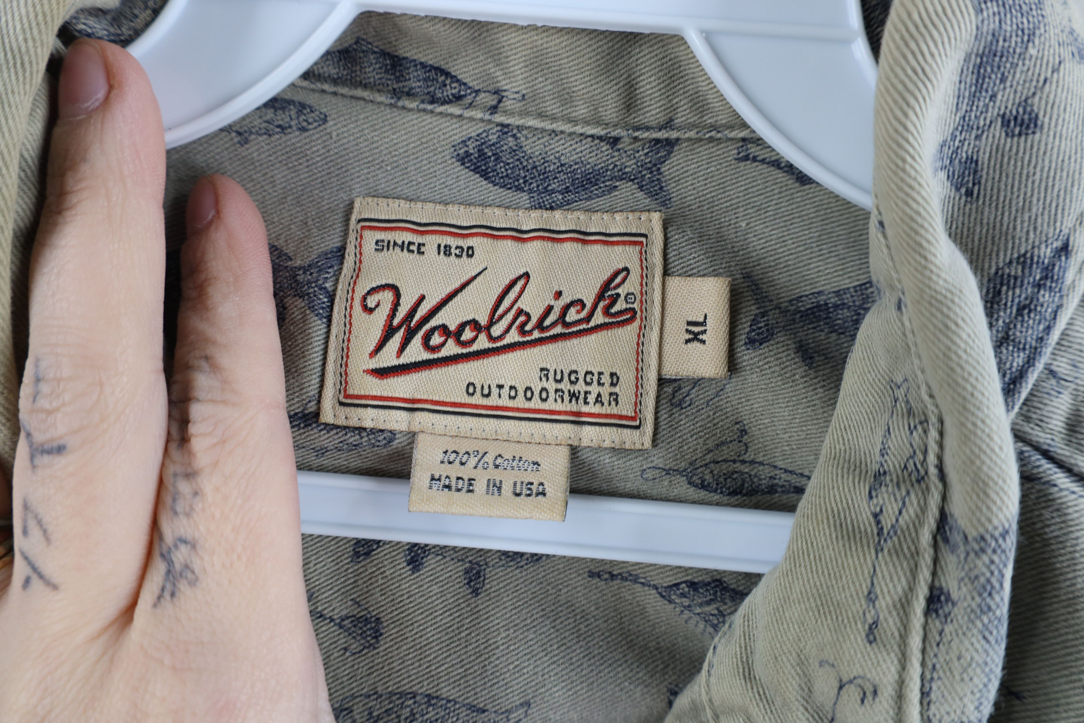 Vintage × Woolrich Woolen Mills Vintage 90s Woolrich All Over Print Button Down Shirt USA Size US XL / EU 56 / 4 - 12 Thumbnail