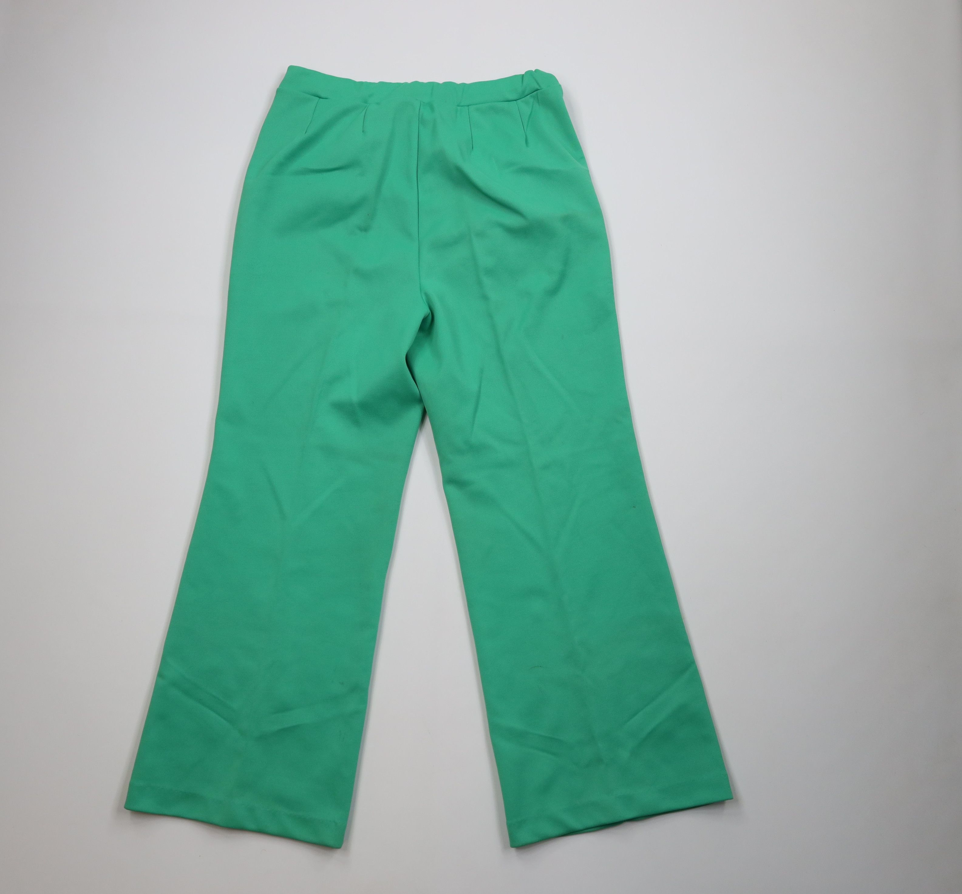 Vintage Vintage 70s Streetwear Wide Leg Bell Bottoms Pants Green Size 32" / US 10 / IT 46 - 13 Thumbnail