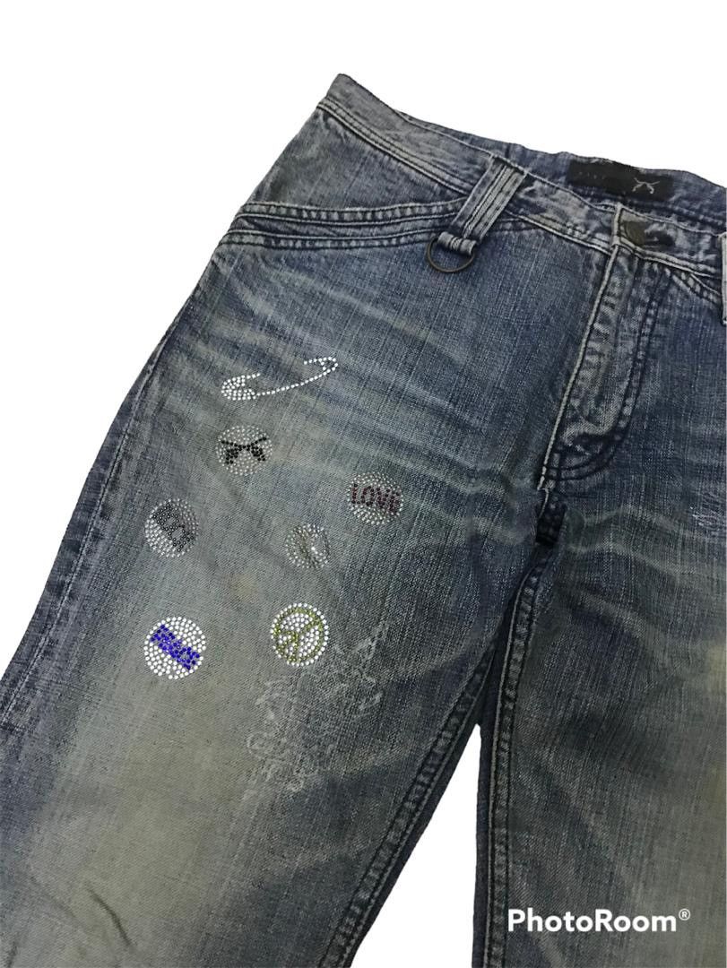 Hysteric Glamour 💥Vtg Japanese Roarguns Japan Art Denim Size US 31 - 5 Thumbnail