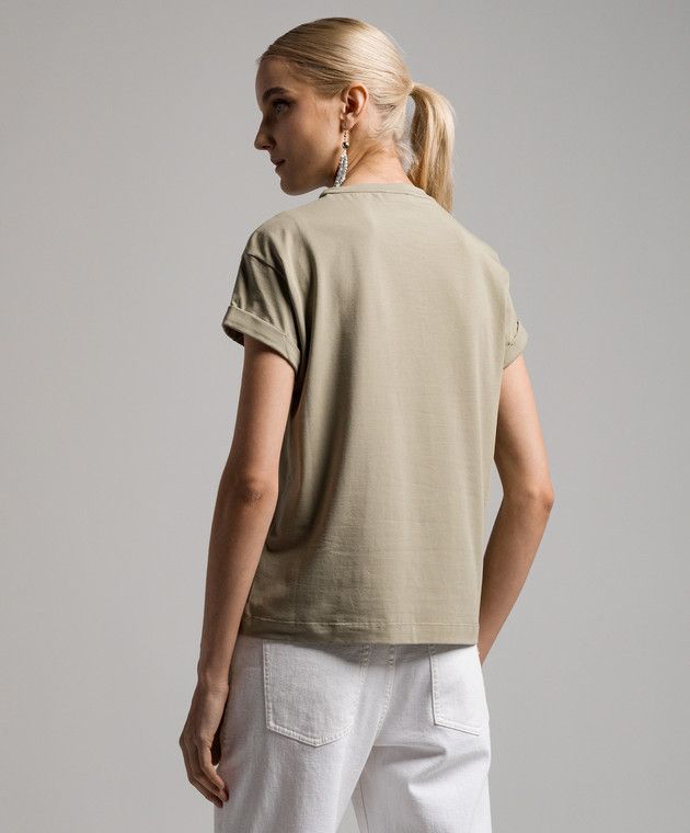 Brunello Cucinelli o1w1db10825 Blouse in Medium Brown Size XL / US 12-14 / IT 48-50 - 4 Thumbnail