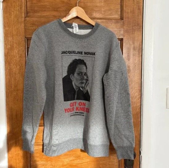 Other Jacqueline Novak Get On Your Knees Heather Grey Sweatshirt Size L / US 10 / IT 46 - 2 Thumbnail