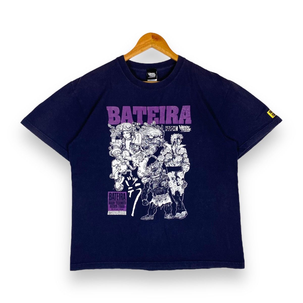 image of Anima x Art Hardcore Chocolate Baron Yoshimoto Artwork Manga Tee in Navy, Men's (Size Large)