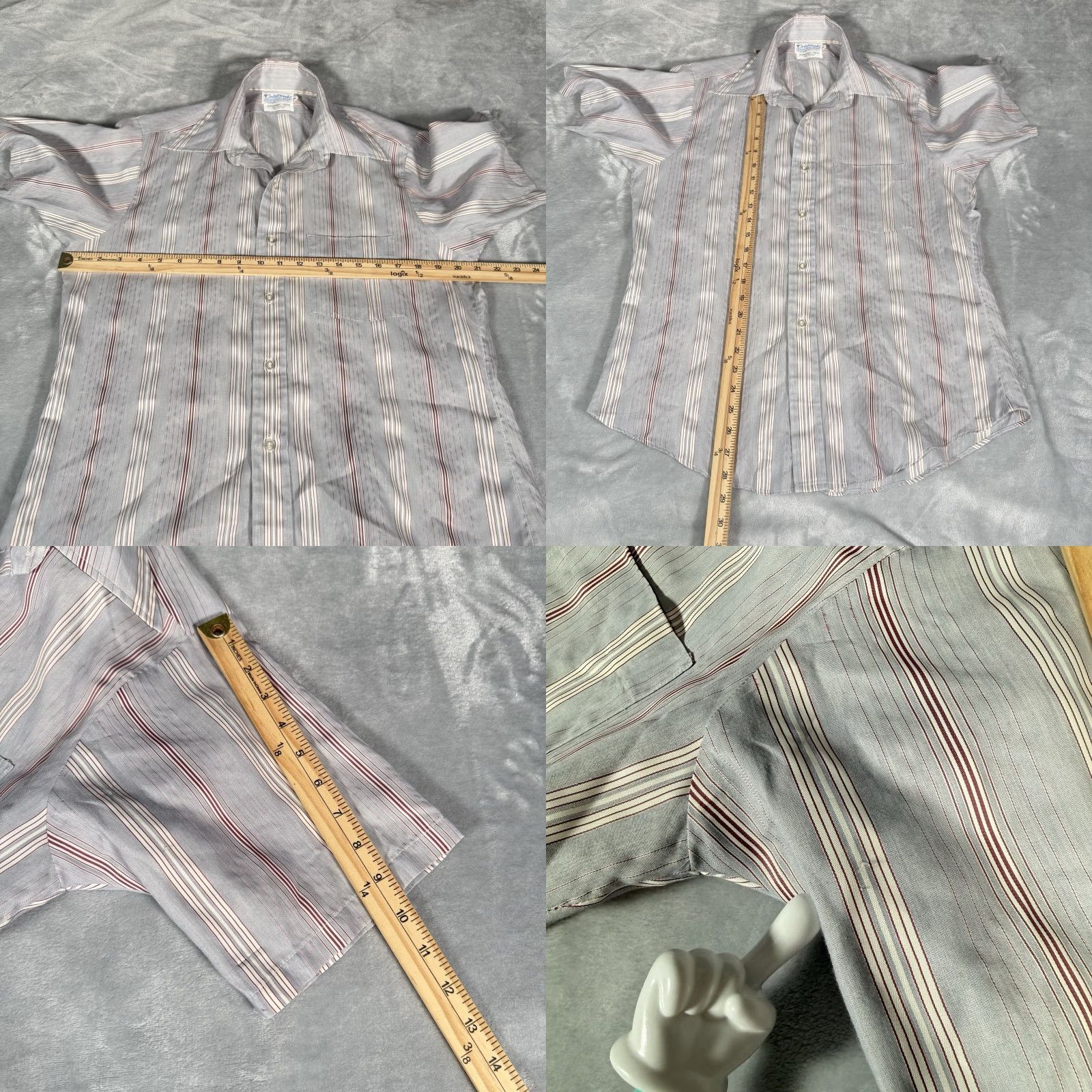 Vintage VINTAGE Colebrooke Permanent Press Striped Shirt Mens M Short Sleeve 70s Size US M / EU 48-50 / 2 - 8 Thumbnail