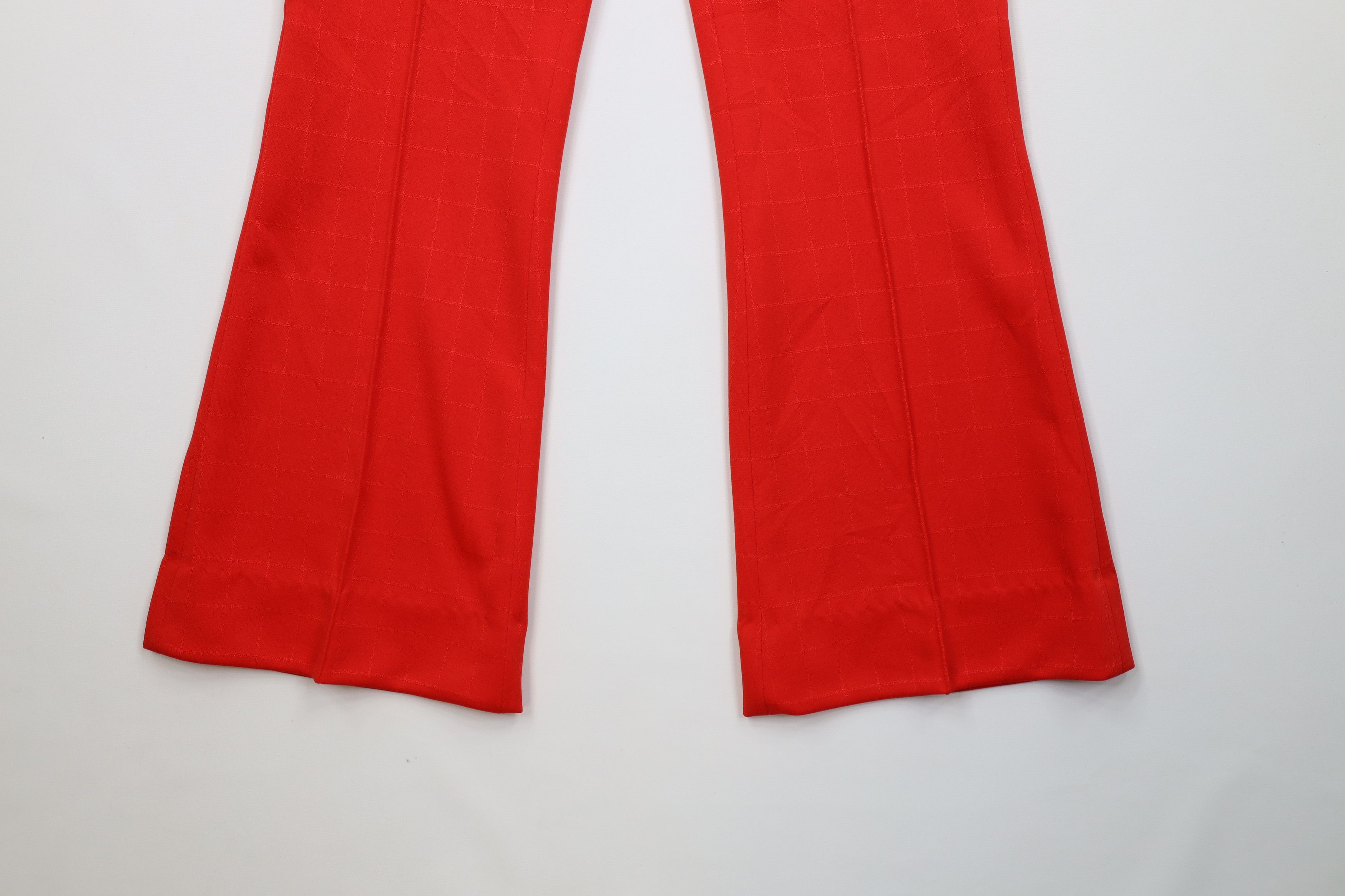 Vintage Vintage 70s Streetwear Knit Bell Bottoms Pants Plaid USA Size 32" / US 10 / IT 46 - 4 Thumbnail