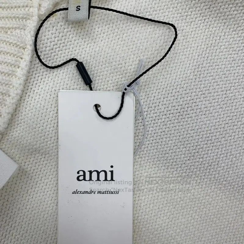 AMI AMI White Pullover Sweater with Heart Logo . Size XS / US 0-2 / IT 36-38 - 8 Thumbnail