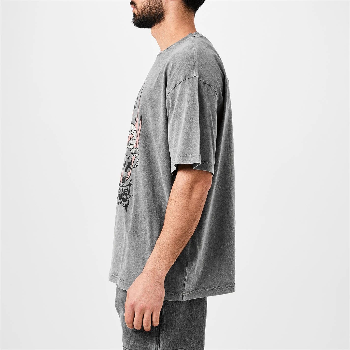 Acne Studios o1g2r1mq0825 Skull T-Shirt in Grey Size US M / EU 48-50 / 2 - 4 Thumbnail