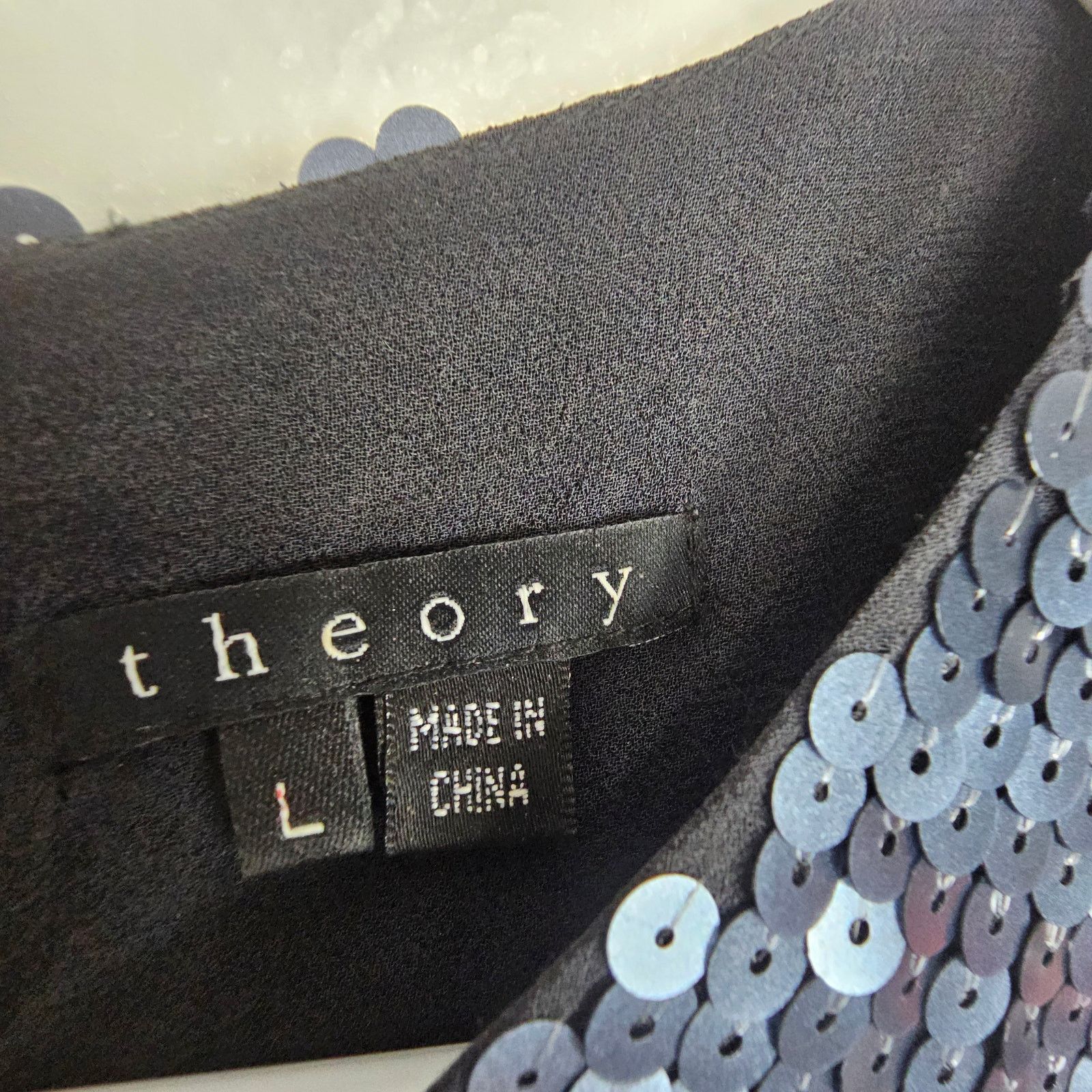 Theory Theory Womens Piedmont Silk Sequin Blouse L Designer Classy Size L / US 10 / IT 46 - 5 Thumbnail
