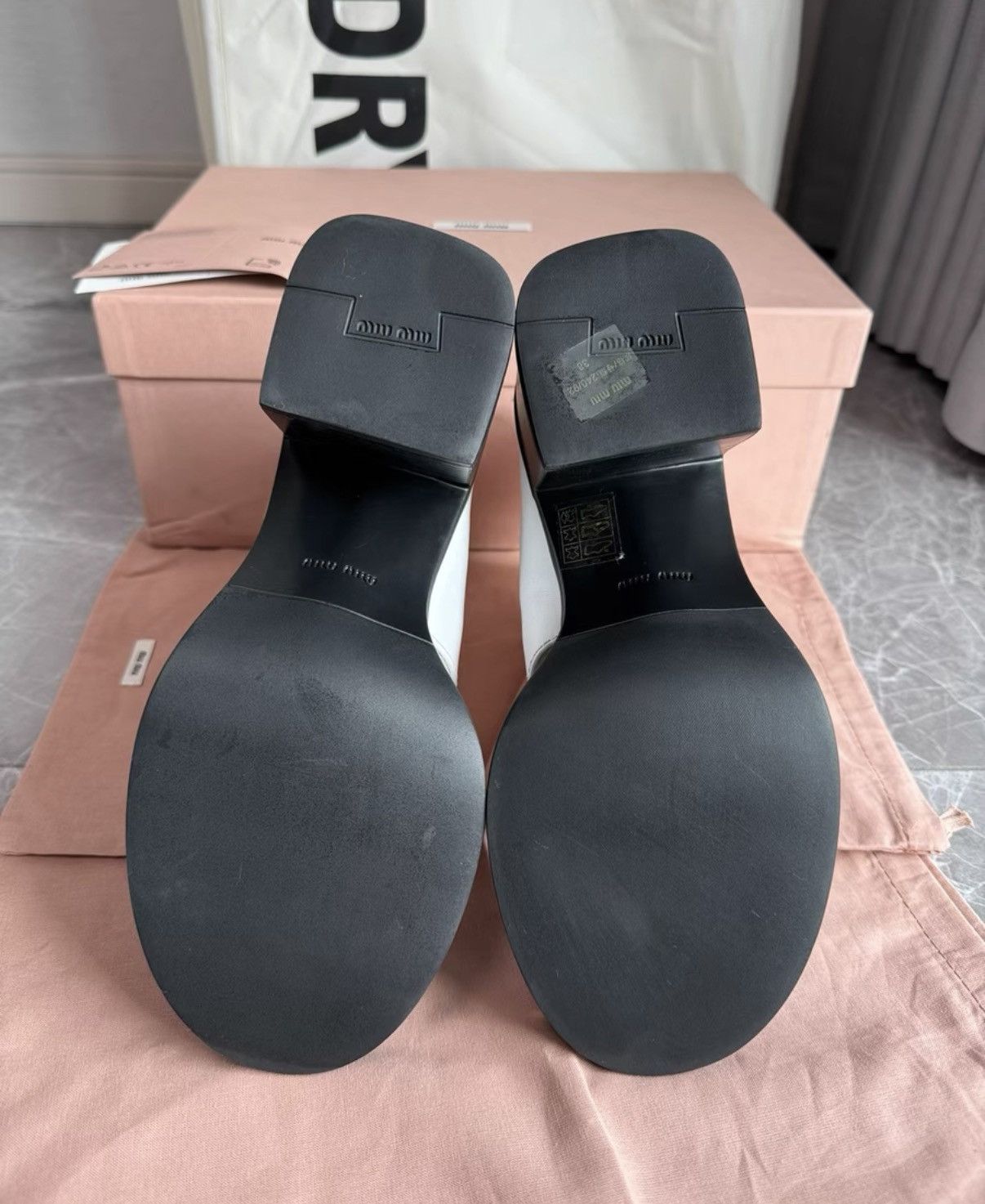 Miu Miu Miu Miu Block Heel Thong High Heel Wedge Slides K6 Size US 8 / IT 38 - 5 Thumbnail