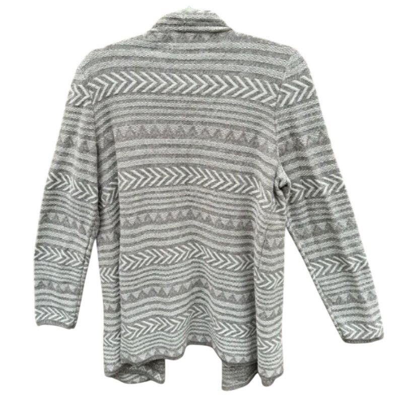 Lucky Brand Lucky Brand Womens Large Cotton Caridgan Tan Stripe Sweater Size L / US 10 / IT 46 - 2 Thumbnail