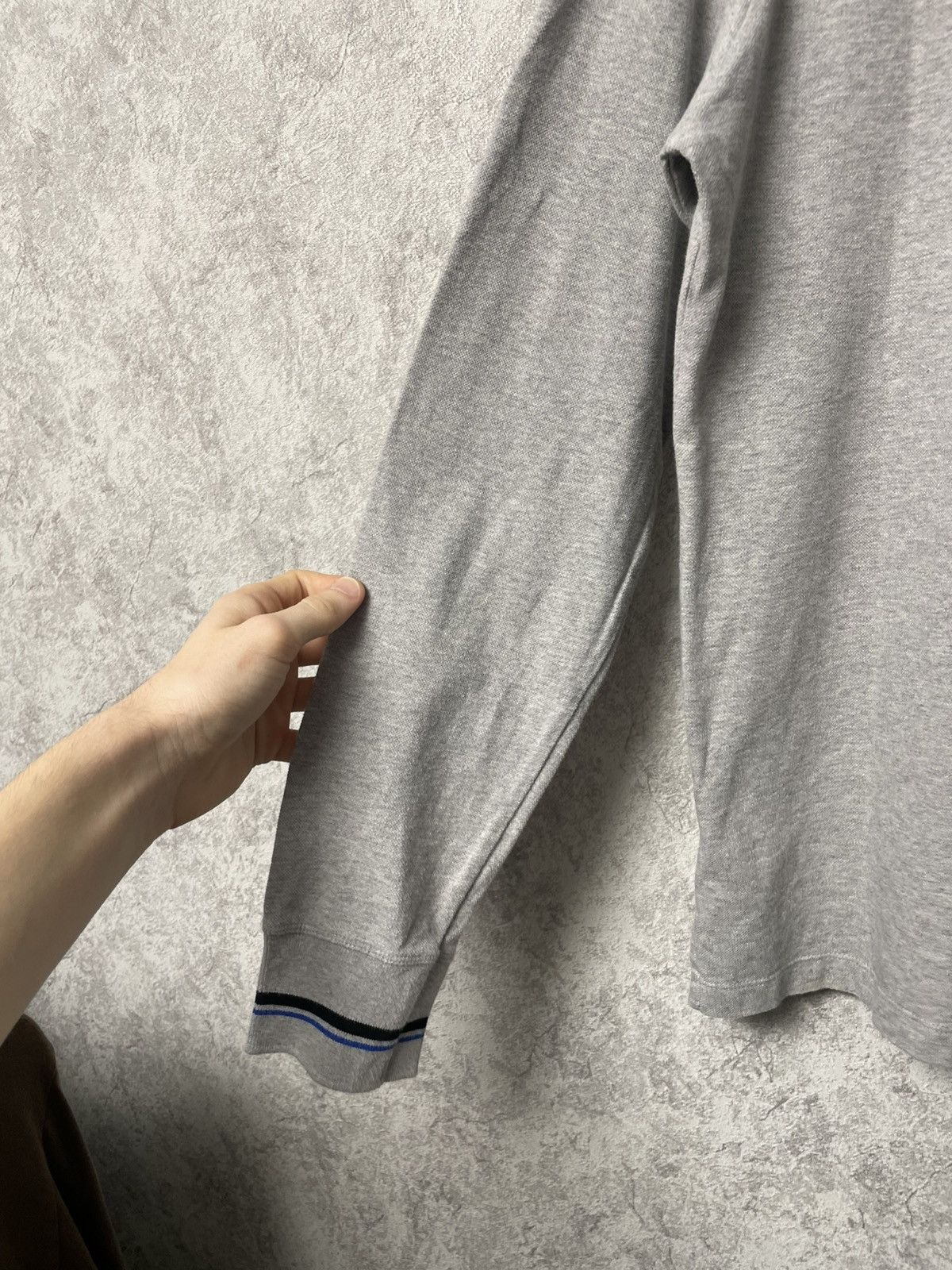 Diesel Vintage Diesel Metallic Logo Gray Long Sleeve Polo Shirt Size US L / EU 52-54 / 3 - 16 Thumbnail