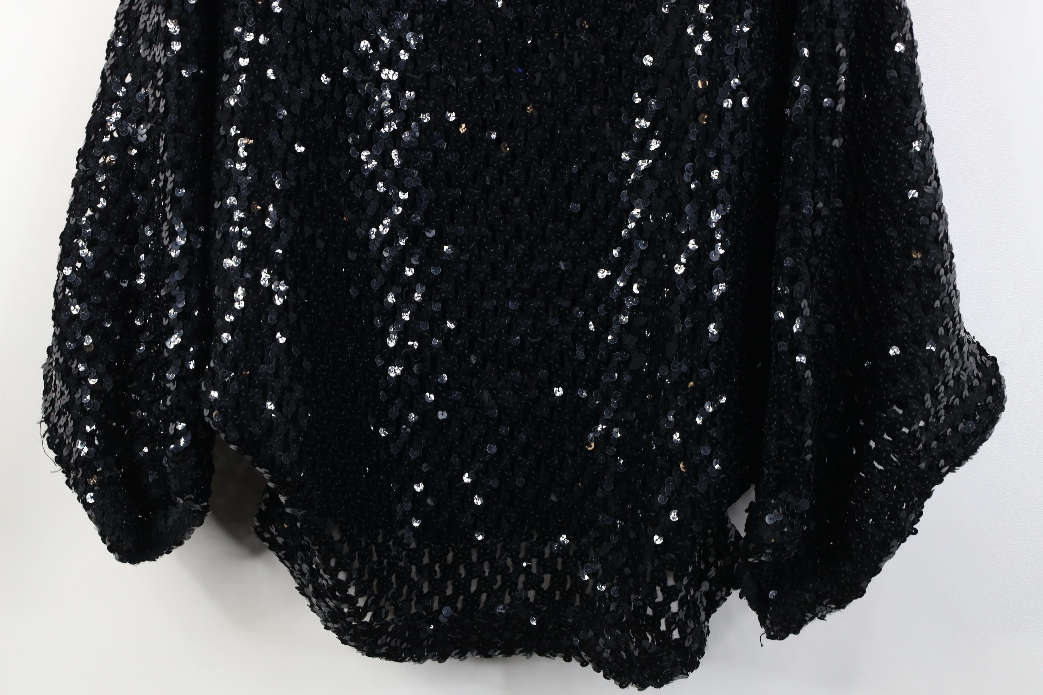 Vintage Vintage 70s 80s Dolman Sleeve Crochet Sequin Sweater Size ONE SIZE - 3 Thumbnail
