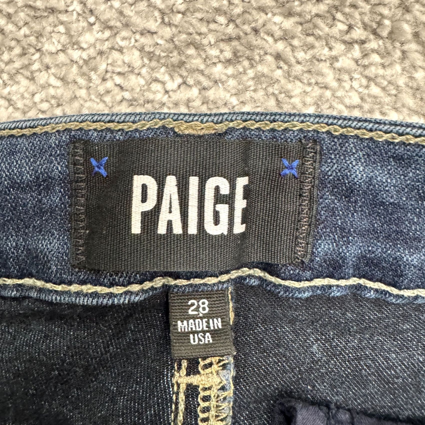 Paige Paige Hoxton Ankle Skinny Jeans Womens 28 Blue Dark Wash Denim Stretch Charing Size 28" / US 6 / IT 42 - 6 Thumbnail