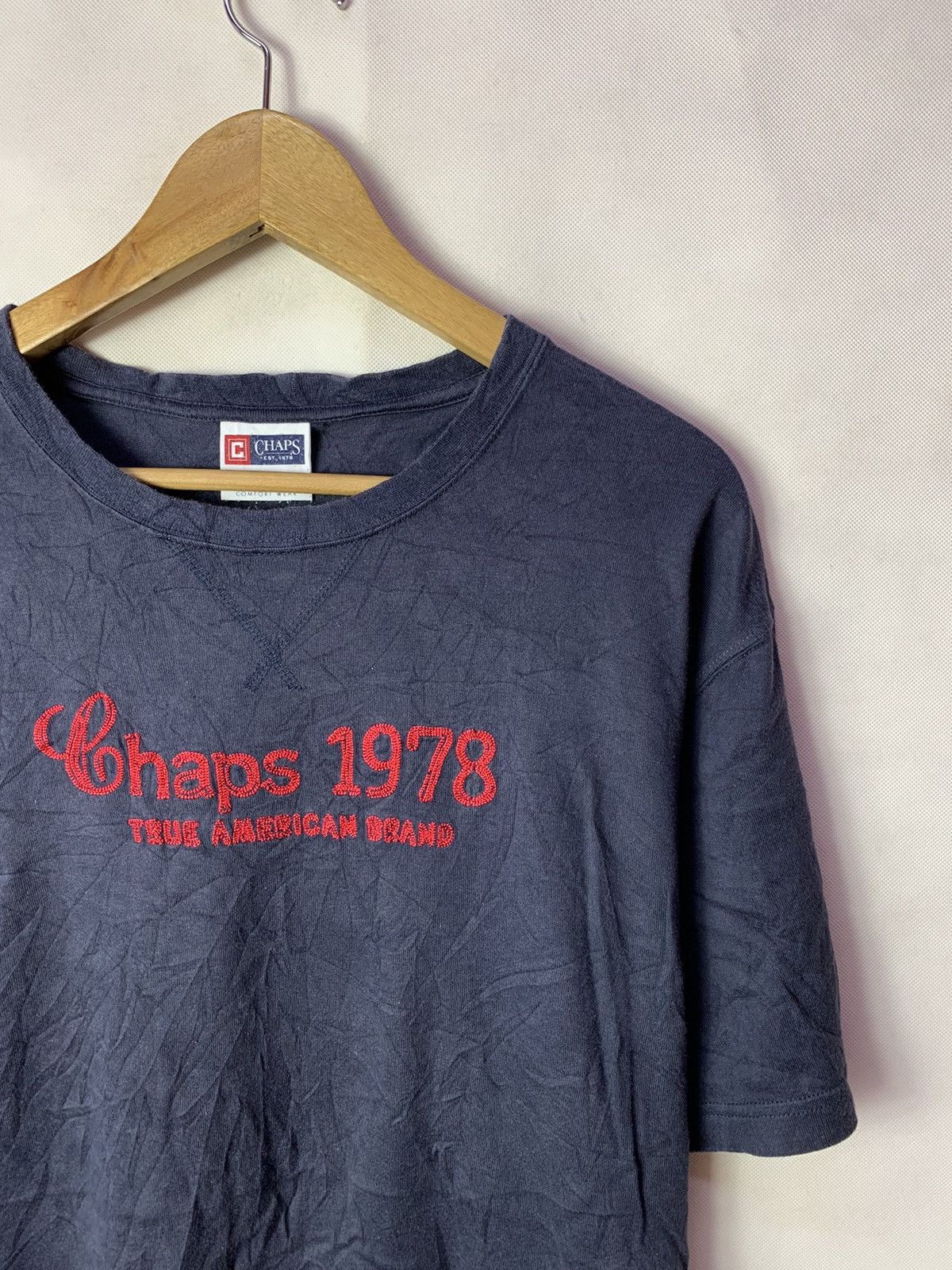 Chaps × Ralph Lauren STEALS! Chaps Ralph Lauren Embroided Spellout Tee Size US L / EU 52-54 / 3 - 2 Thumbnail