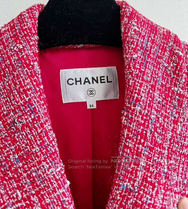 Chanel Chanel 19p red twill tweed jacket Size XXS / US 00 / IT 34 - 5 Thumbnail
