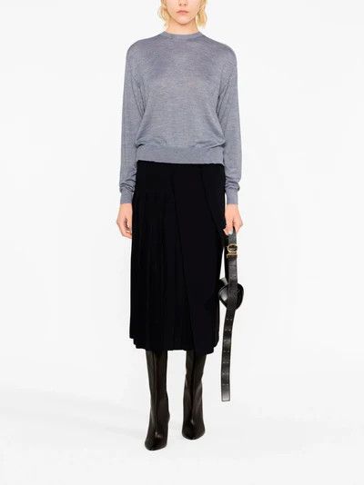 Jil Sander o1y1025 Crewneck Sweater in Slate Gray Size XS / US 0-2 / IT 36-38 - 4 Thumbnail