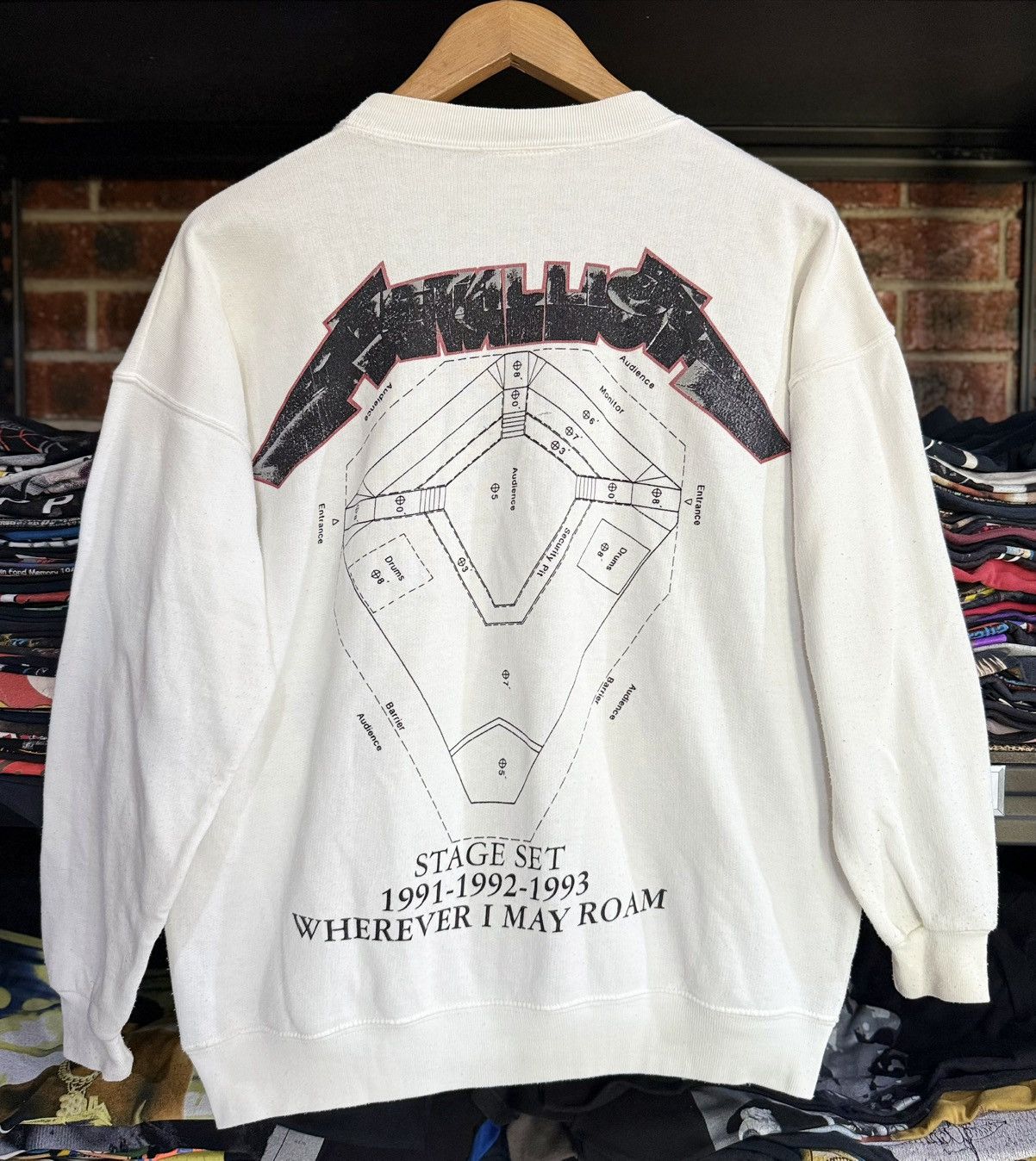 Band Tees × Vintage Rare Vintage 90s Metallica Promo Europe Sweatshirt Size US L / EU 52-54 / 3 - 4 Thumbnail