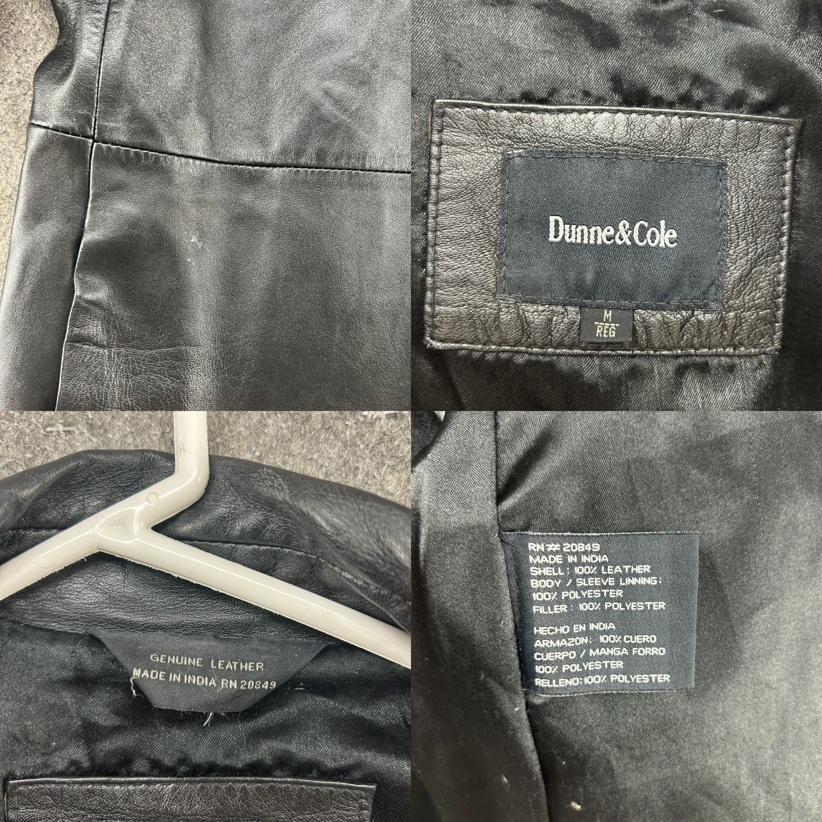 Vintage VINTAGE Dunne & Cole Leather Coat Womens M Black Overcoat Long 90s 80s Pockets Lined Dry Clean Only Size M / US 6-8 / IT 42-44 - 8 Thumbnail