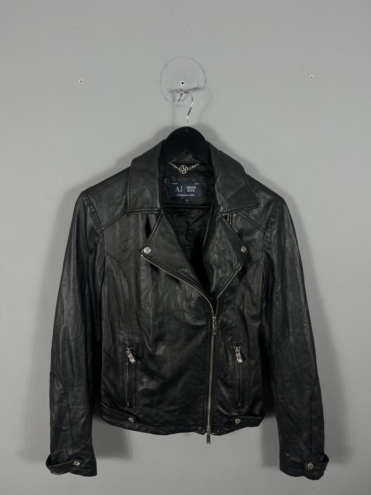 Armani Vintage Leather Jacket By Armani Jeans Size M / US 6-8 / IT 42-44 - 1 Thumbnail