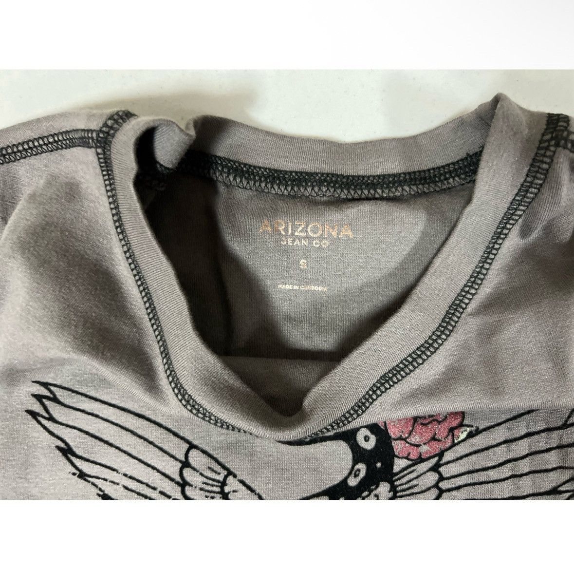Arizona Jean Co. Arizona Gray Snake Graphic Tee T-Shirt Crop Top Size S 🥀 Size S / US 4 / IT 40 - 3 Thumbnail