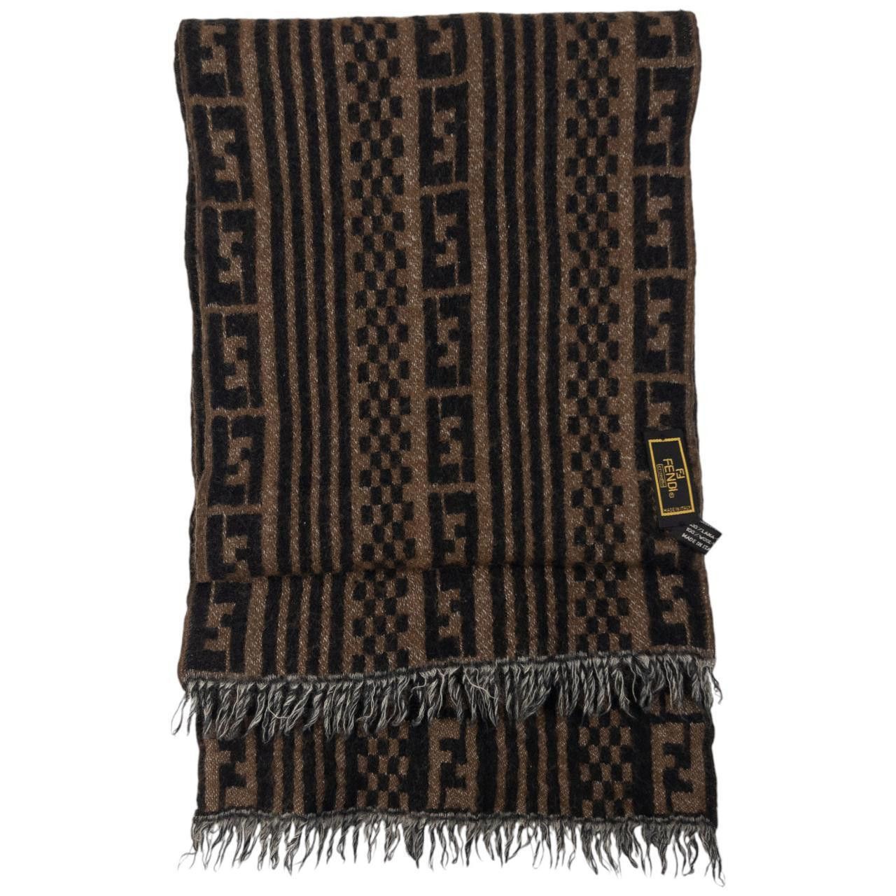 Fendi Vintage Fendi Monogram Wool Scarf Size ONE SIZE - 2 Thumbnail