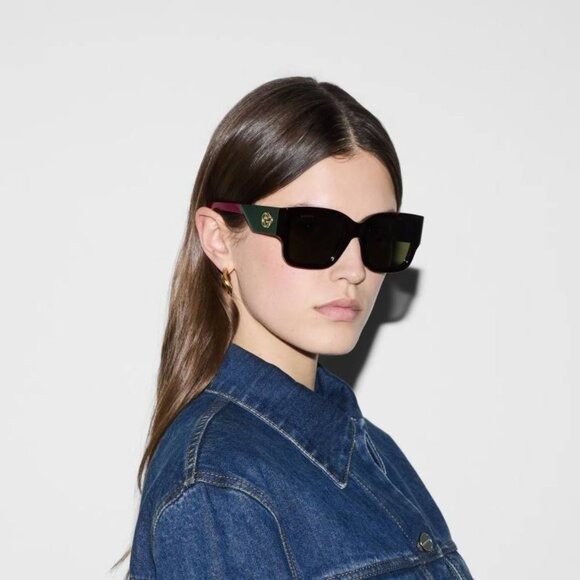 Gucci 🕶️ New Gucci GG1663S 002 Sunglasses - Havana/Red Frame Size ONE SIZE - 3 Thumbnail