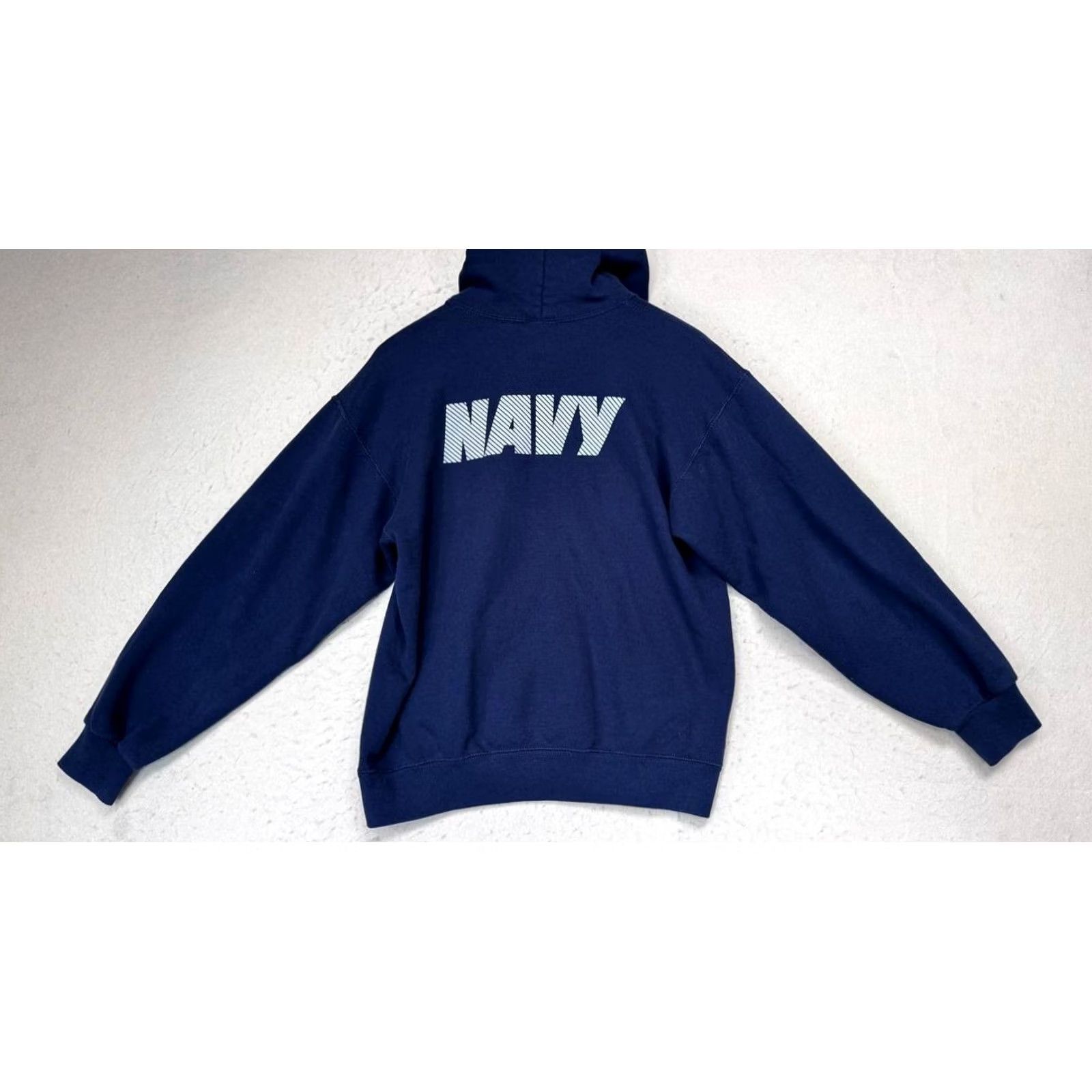 Vintage US Navy Hoodie Sweatshirt Mens Clothing Apparel Soffee Made in USA Medium Navy Size US M / EU 48-50 / 2 - 2 Thumbnail