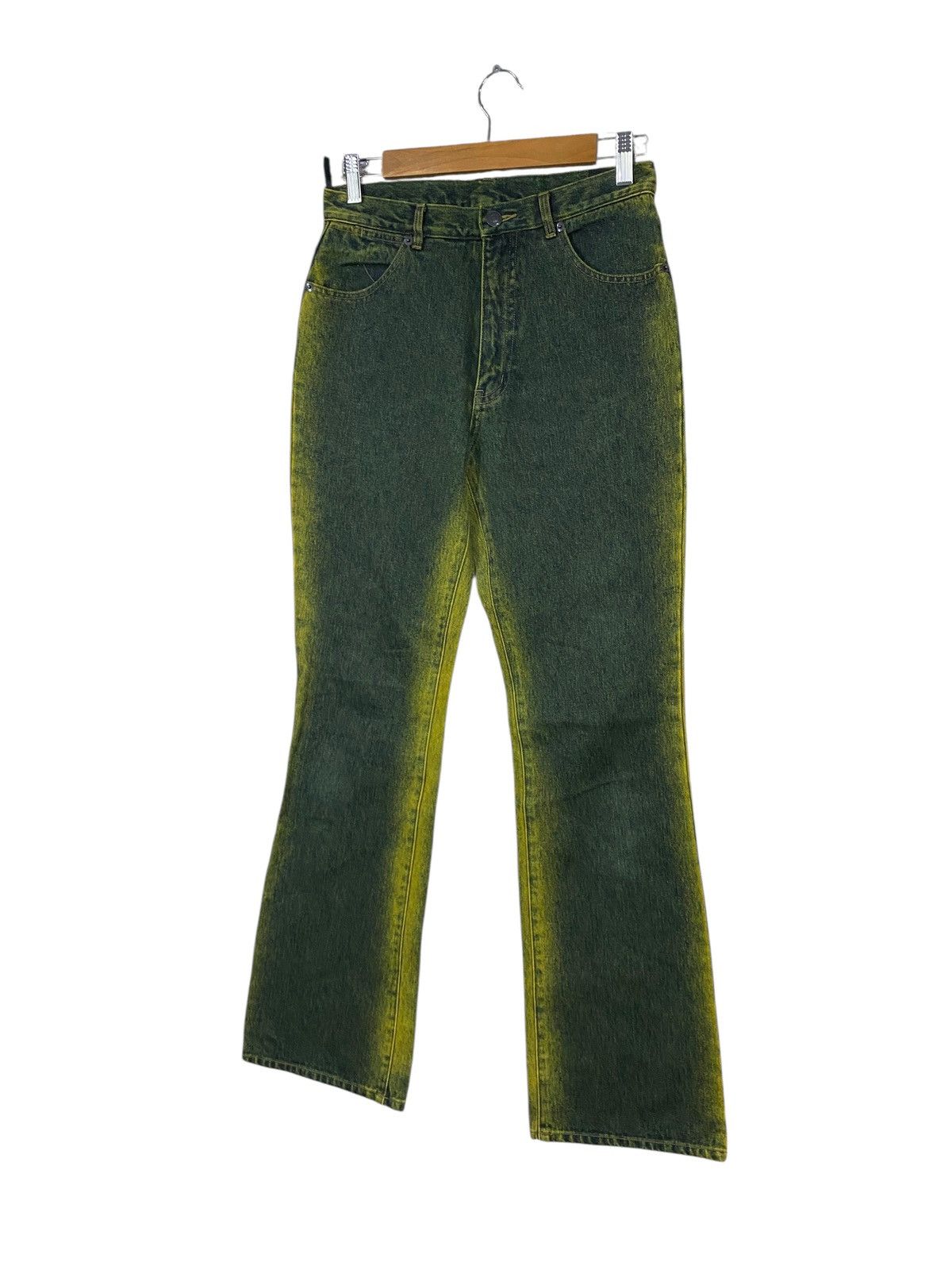 Japanese Brand Japanase bramd F.M.N flared denim yellow wash Size US 28 / EU 44 - 2 Thumbnail