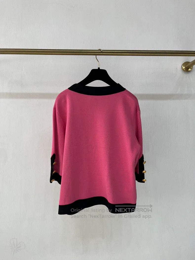 Gucci Gucci Black and pink colour-blocked mulberry silk blended Size S / US 4 / IT 40 - 4 Thumbnail