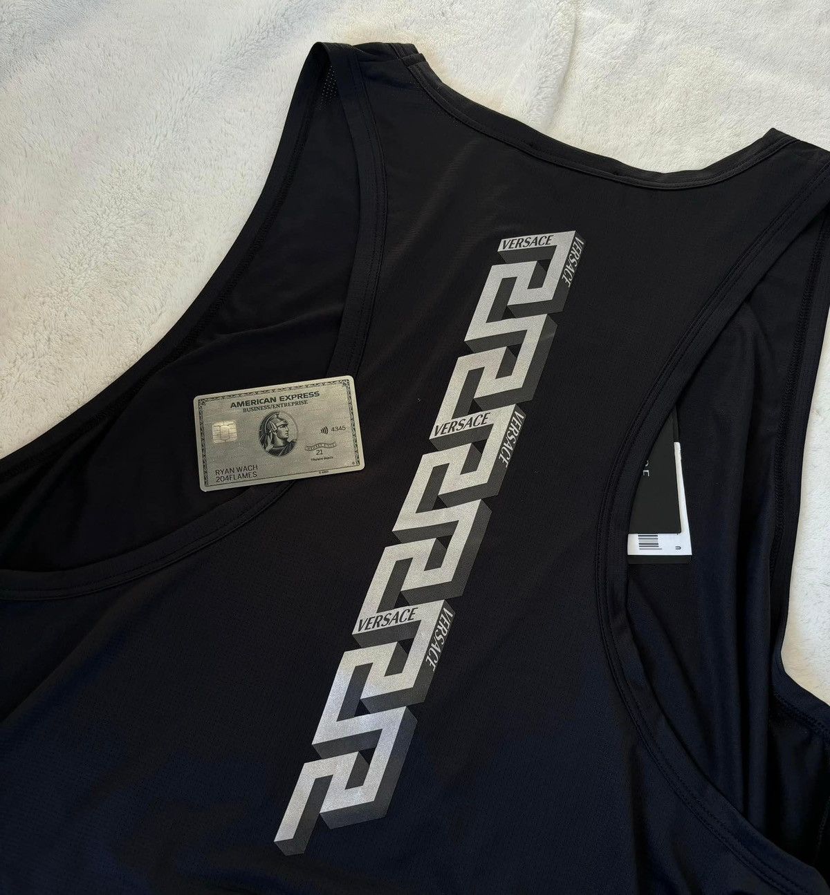 Versace Versace Black Athletic La Greca Tank Top Size US XL / EU 56 / 4 - 4 Thumbnail