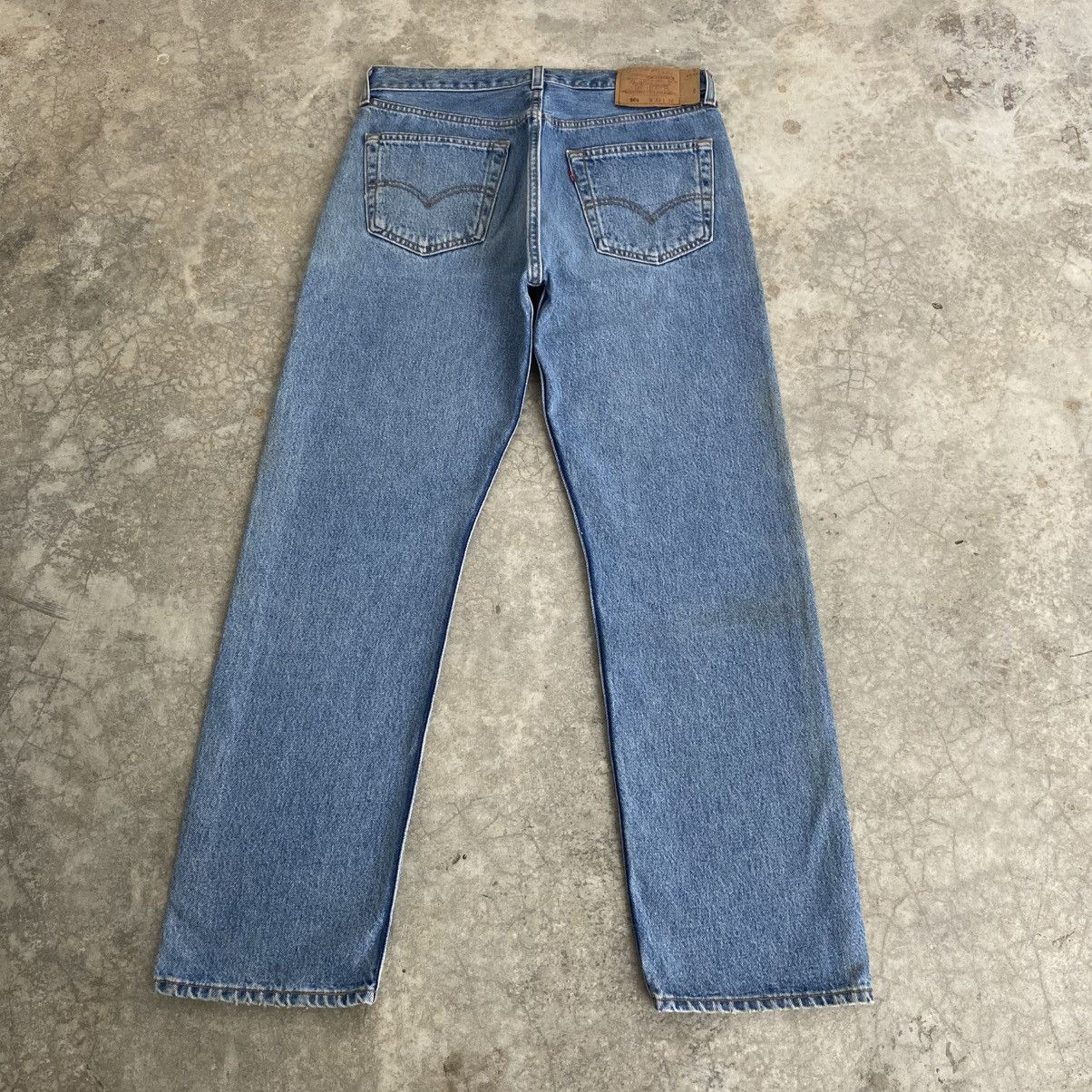 Levi's Size 33x30 Vintage Levis 501 Faded Stonewashed Blue Jeans Size US 33 - 6 Thumbnail