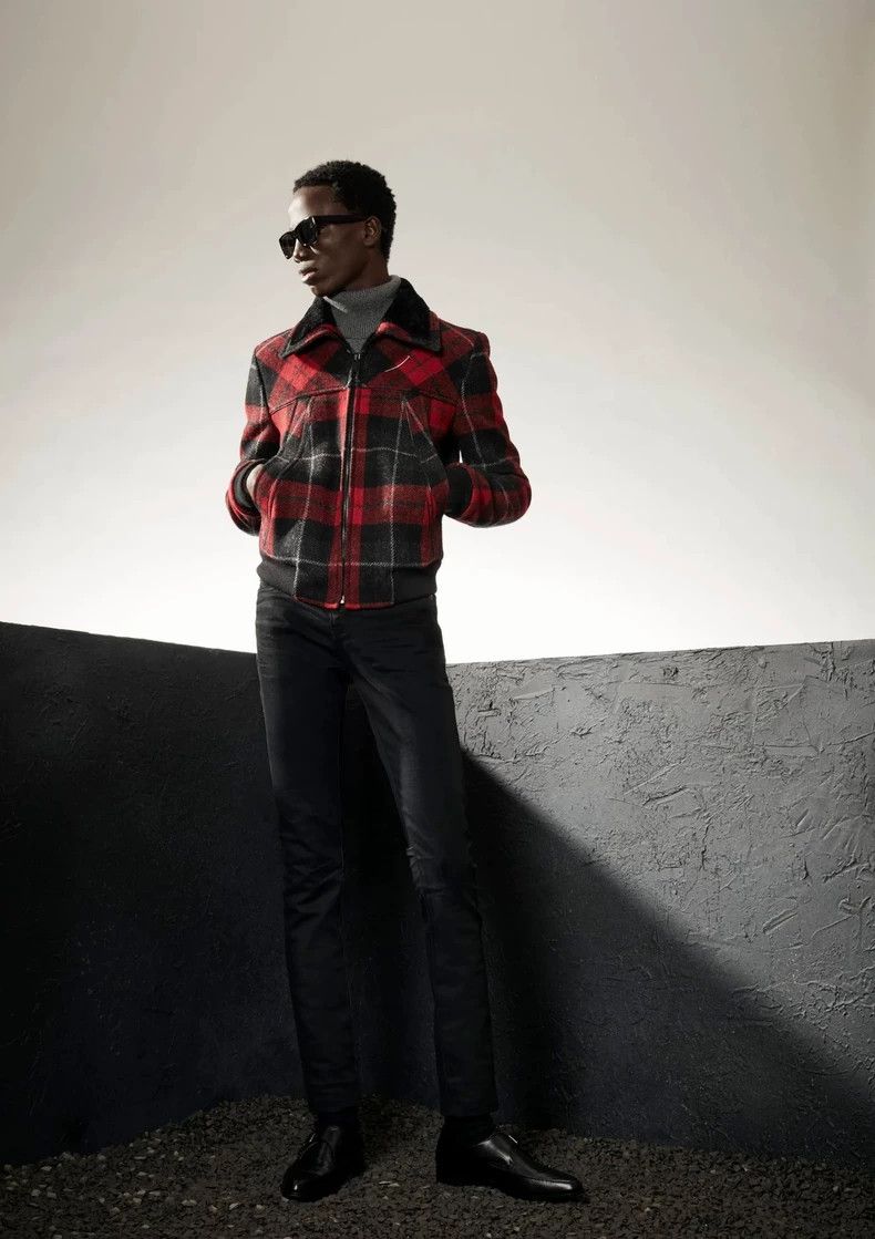 Saint Laurent Paris Saint Laurent Paris 20 FW runway black and red wool patchw Size US S / EU 44-46 / 1 - 7 Thumbnail