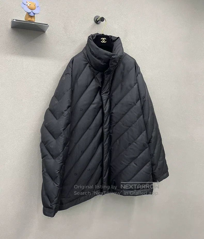 Fendi Fendi Black Striped Puffer Jacket Size US L / EU 52-54 / 3 - 3 Thumbnail