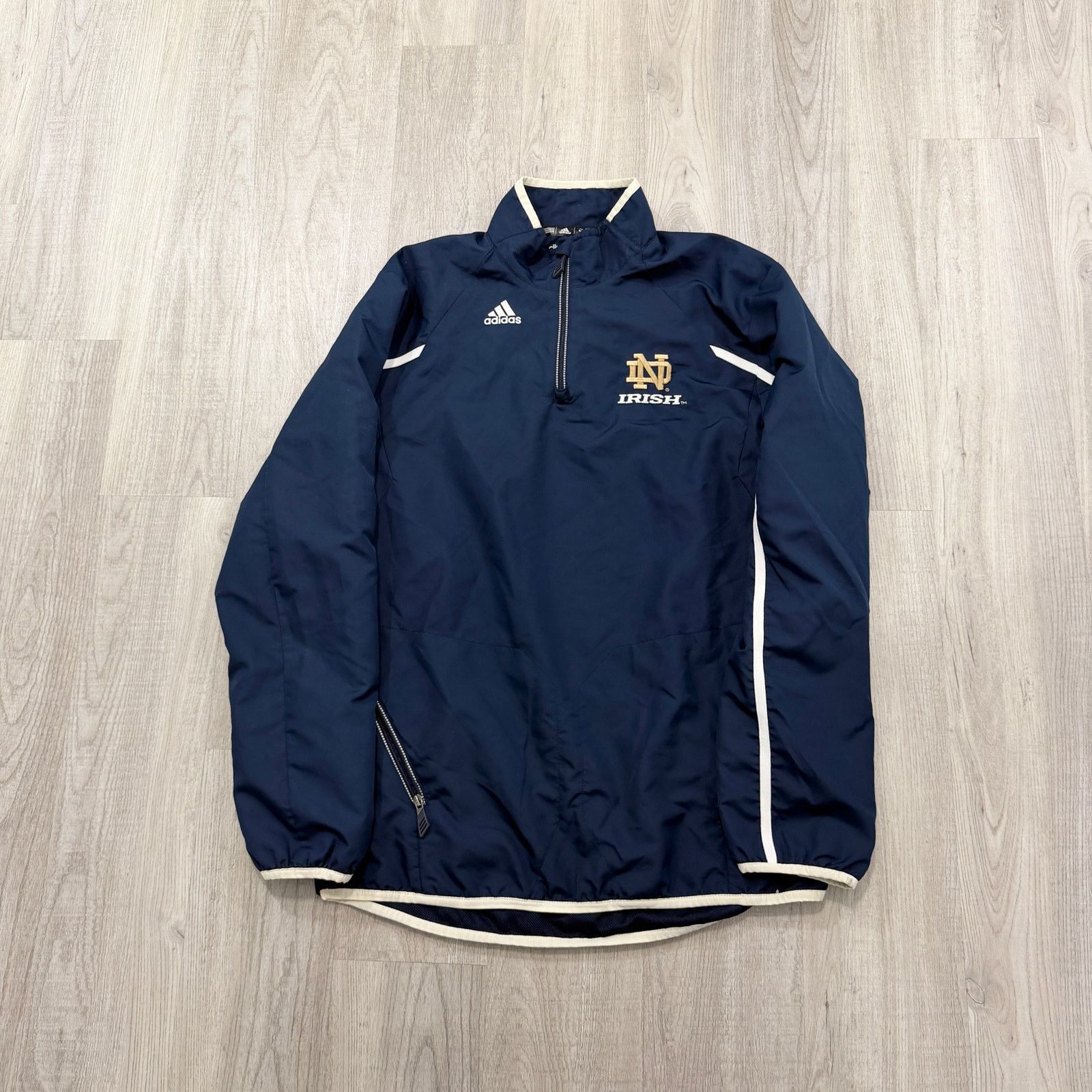 Adidas Adidas Notre Dame Fighting Irish 1/4 Zip Pullover Medium Size US M / EU 48-50 / 2 - 1 Thumbnail