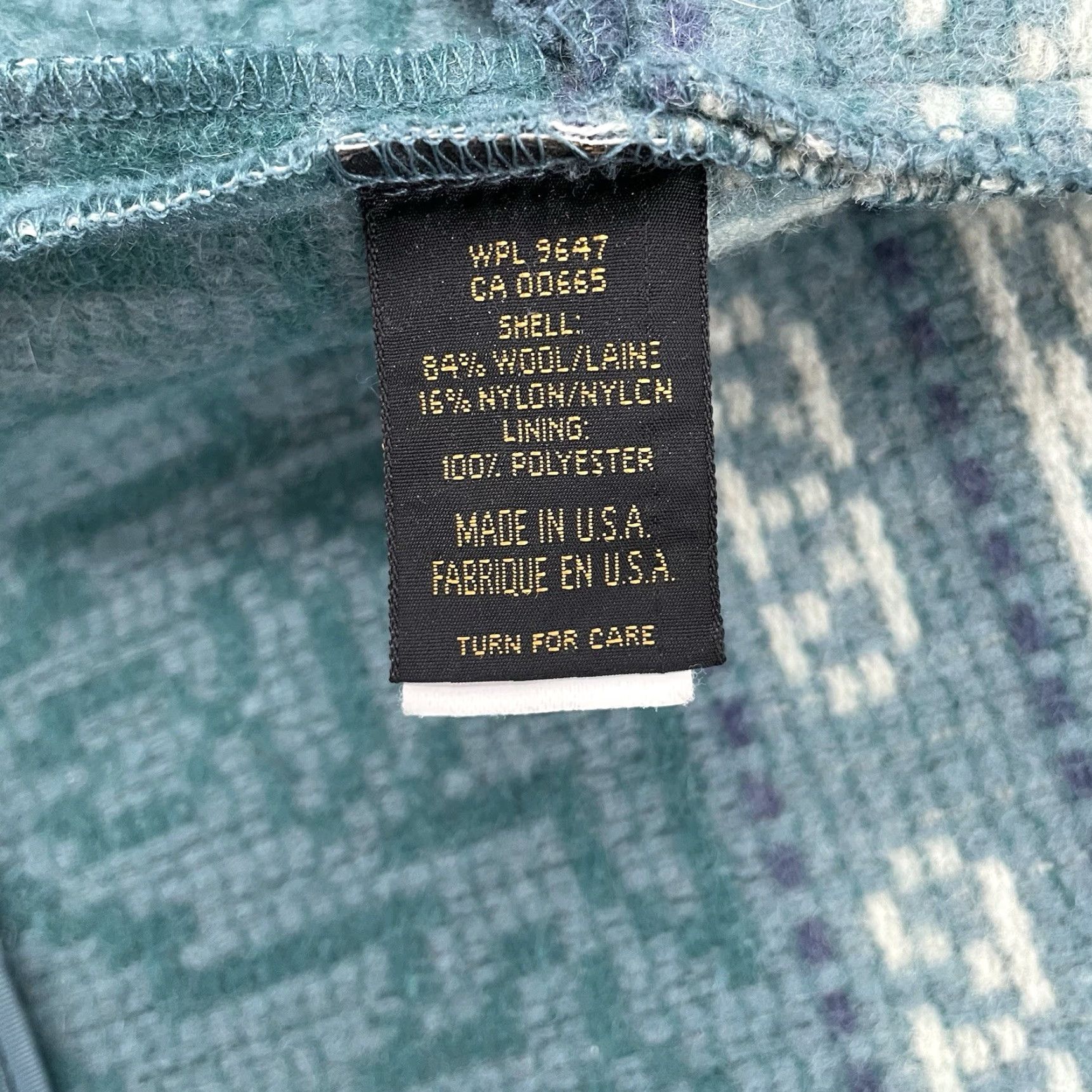 Eddie Bauer VINTAGE Eddie Bauer Coat Wool Blanket Shawl Collar Toggle Geometric Green XS Womens 80s 90s Southwestern Mens Womens? Size XS / US 0-2 / IT 36-38 - 6 Thumbnail