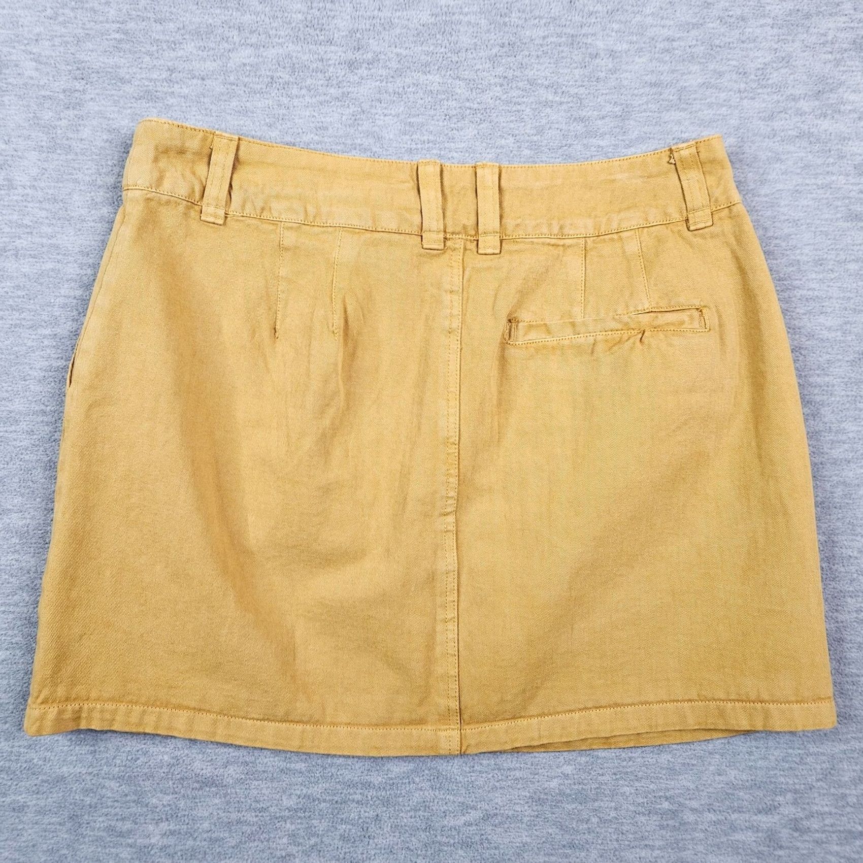 Free People Free People Skirt Womens Sz 8 Golden Syrup Yellow Mini Denim Cotton Size 30" / US 8 / IT 44 - 2 Thumbnail