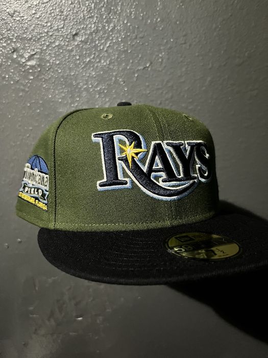 Tampa Bay Devil Rays 2008 World Series New Era 59Fifty Fitted Hat (Night  Shift Navy Silver Green UnderBrim)