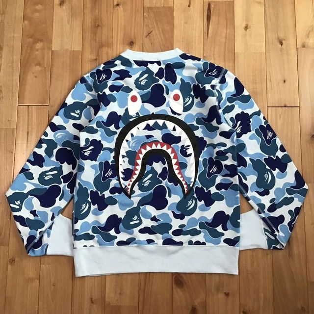 Bape BAPE Shark sweat shirt ABC camo Blue a bathing ape Size US S / EU 44-46 / 1 - 3 Thumbnail
