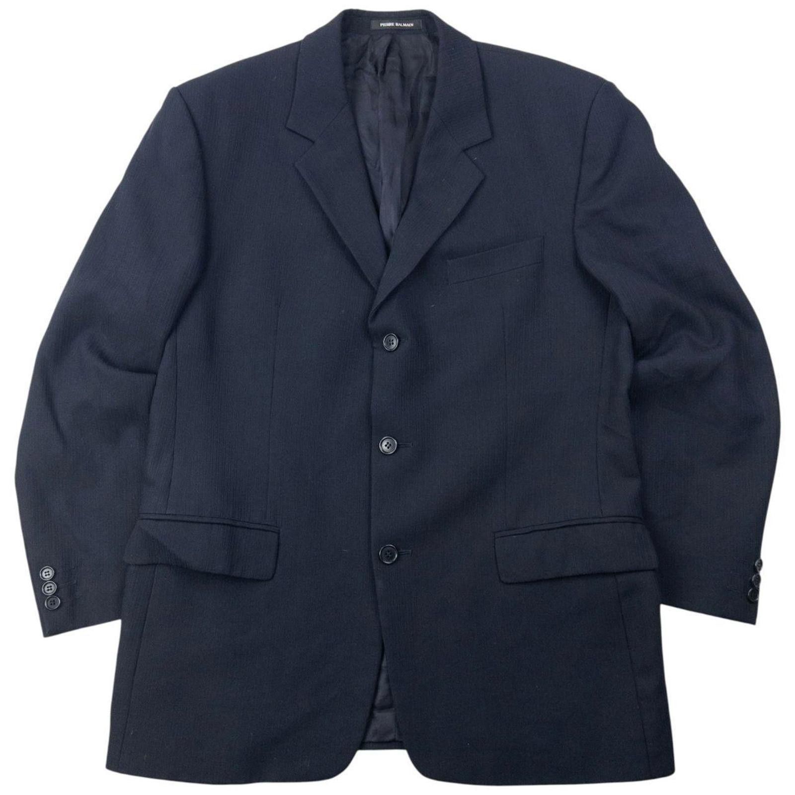 Pierre Balmain Vintage 90s Pierre Balmain Jacket & Trousers Suit Set Size L Size 40R - 2 Thumbnail