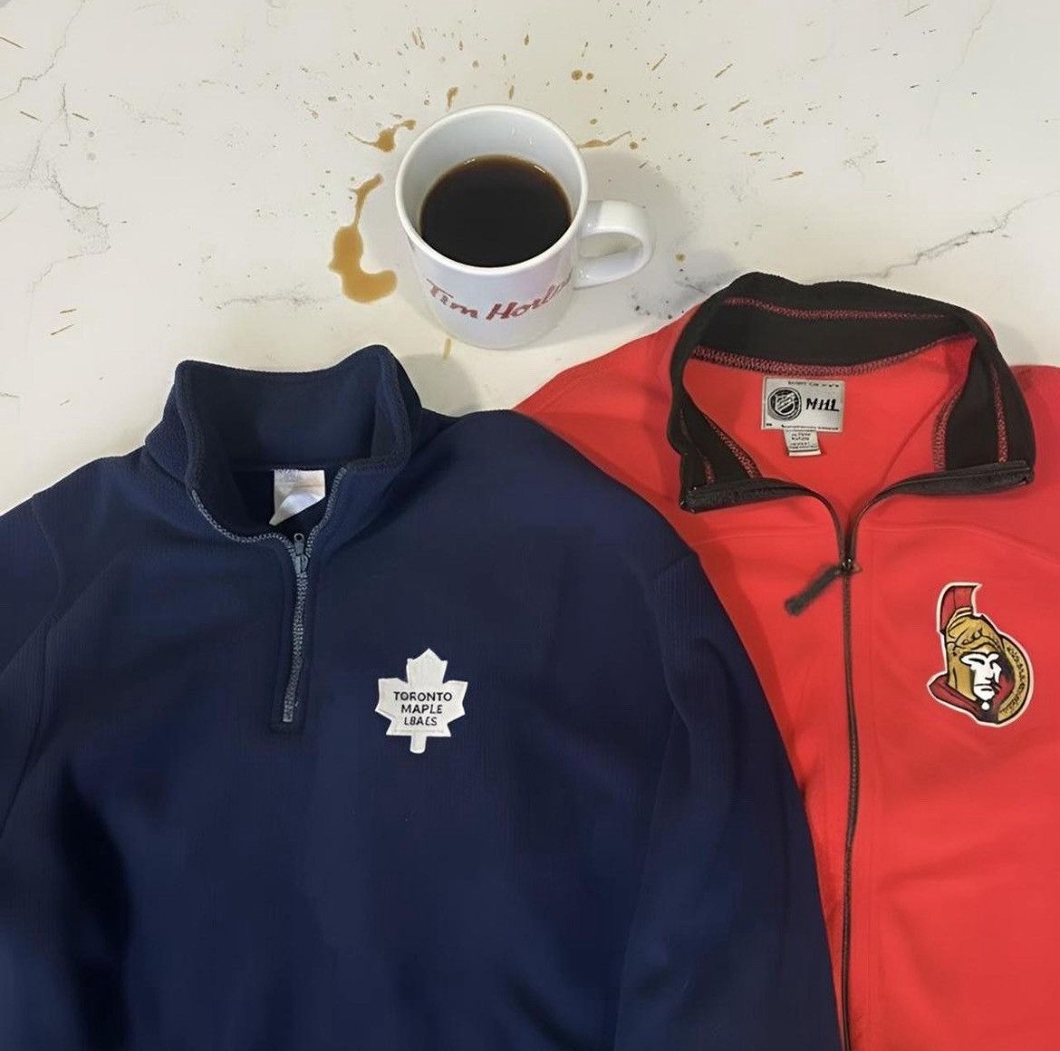 NHL Y2K NHL Maple Leafs & Senators Fleece Sweater Hockey Bundle Size US XL / EU 56 / 4 - 1 Thumbnail