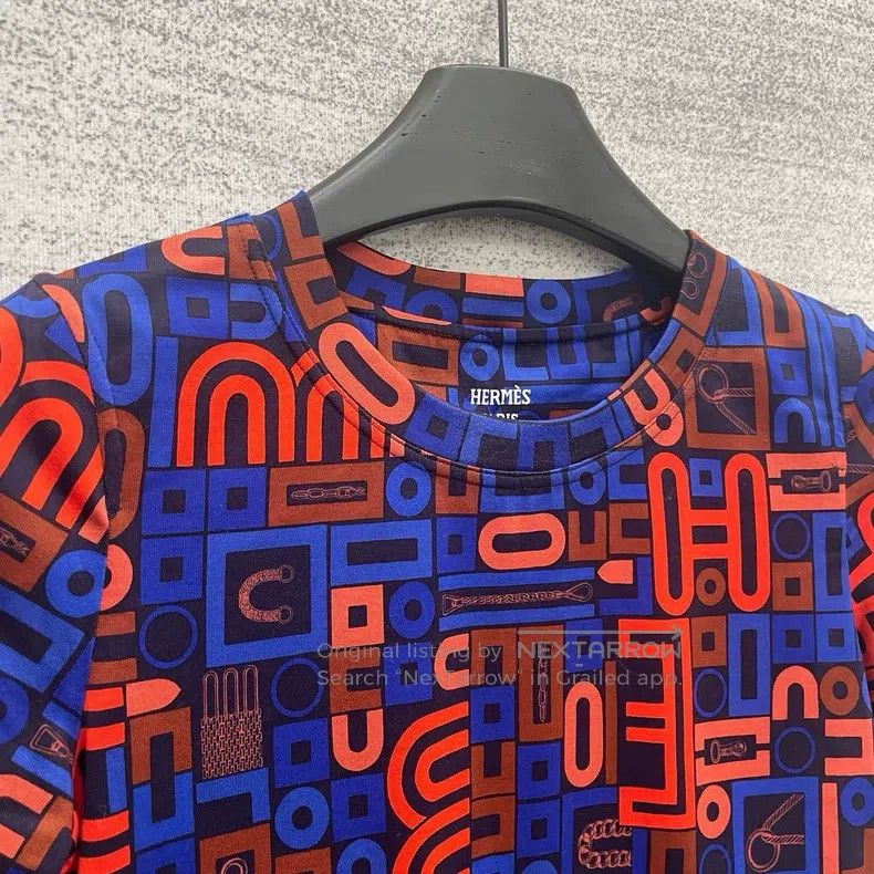 Hermes Hermes Geometric Print Slim Fit Short Sleeve Size XS / US 0-2 / IT 36-38 - 2 Thumbnail