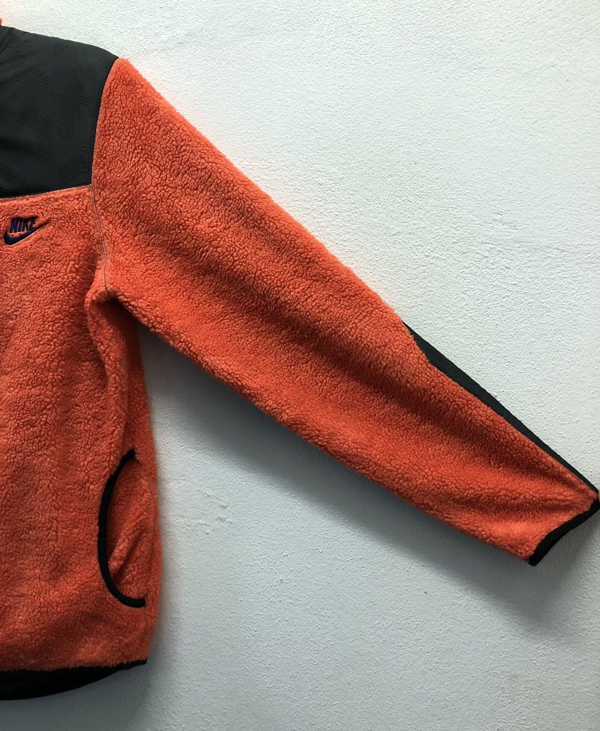 Nike Nike Track & Field Orange Sherpa Fleece Jacket Size US M / EU 48-50 / 2 - 4 Thumbnail