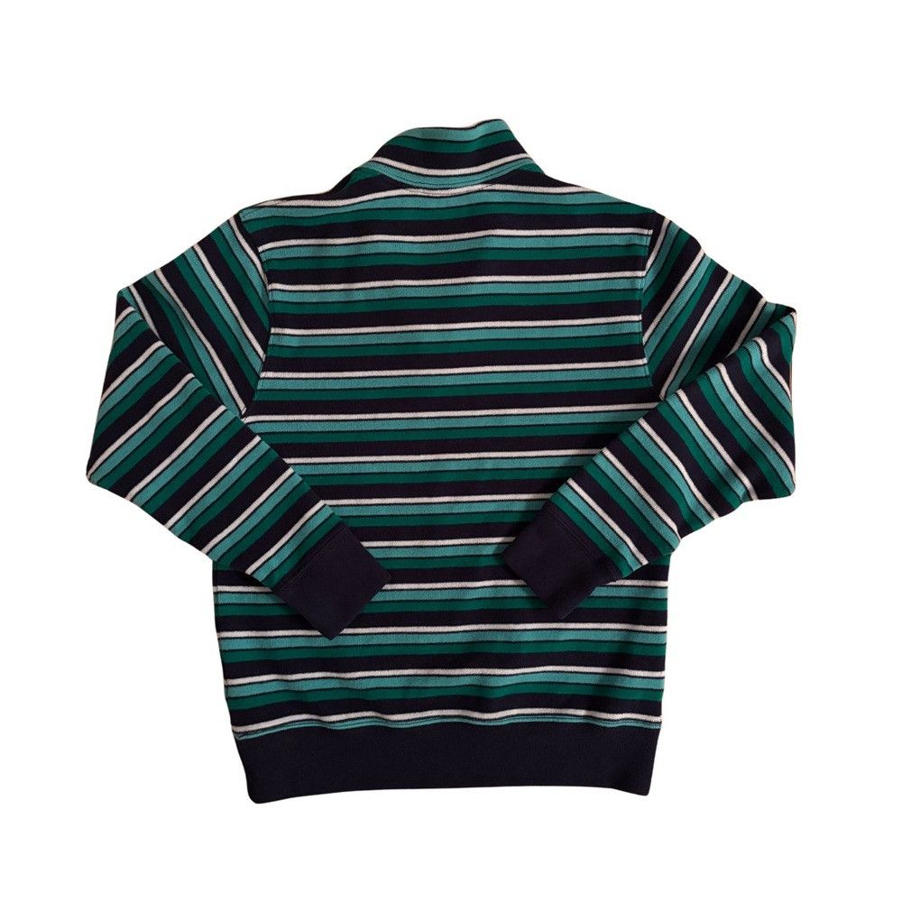 Lands' End Lands' End Men's Striped Quarter Zip-Up Sweater - Navy and Size US S / EU 44-46 / 1 - 4 Thumbnail